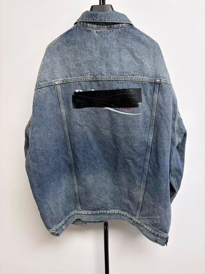 Balenciaga Balenciaga Washed Effect Lapel Single Breasted Long Sleeve Size US M / EU 48-50 / 2 - 1 Thumbnail