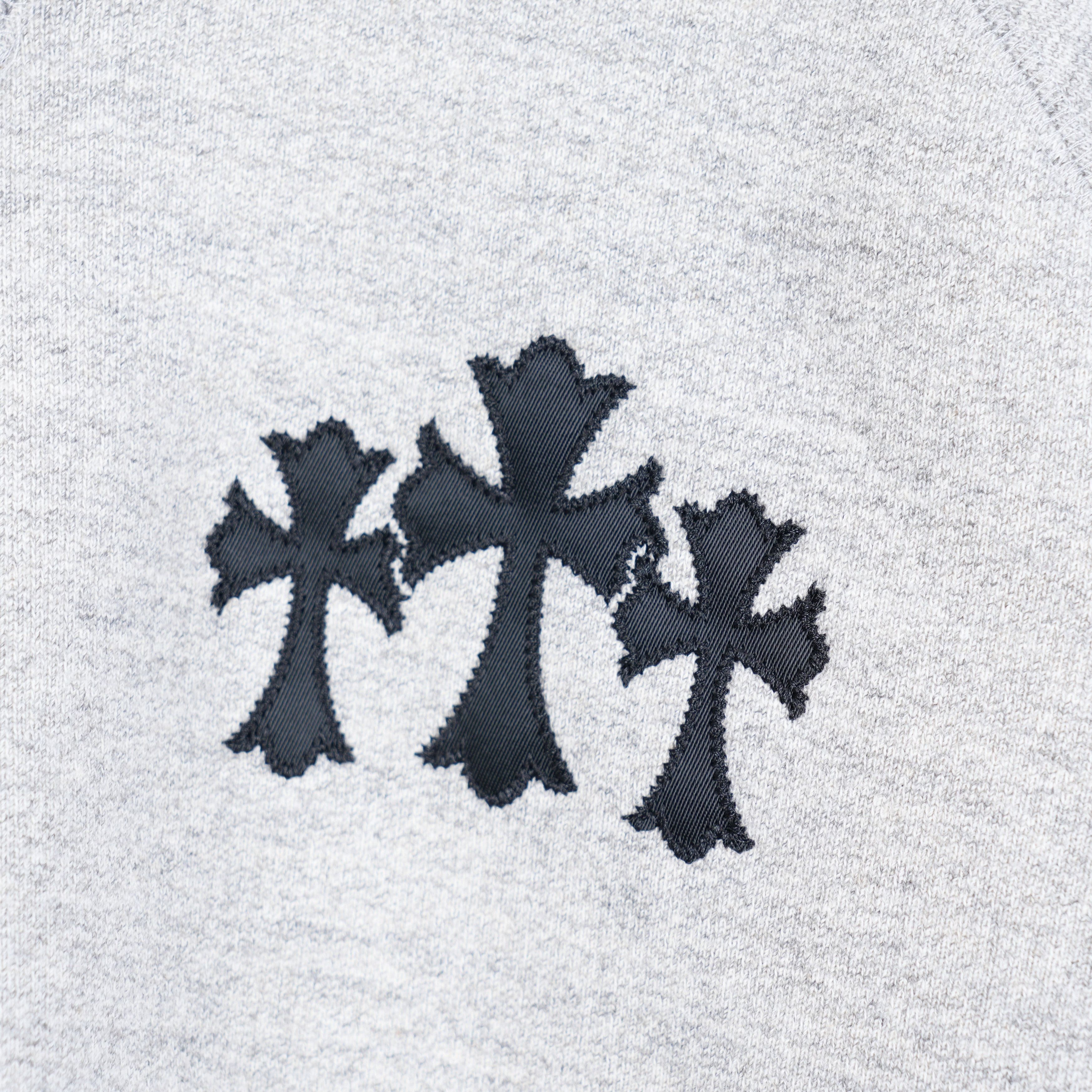 Chrome Hearts CH CEMETERY BLACK PATCH HEATHER GREY CREWNECK Size US L / EU 52-54 / 3 - 3 Thumbnail
