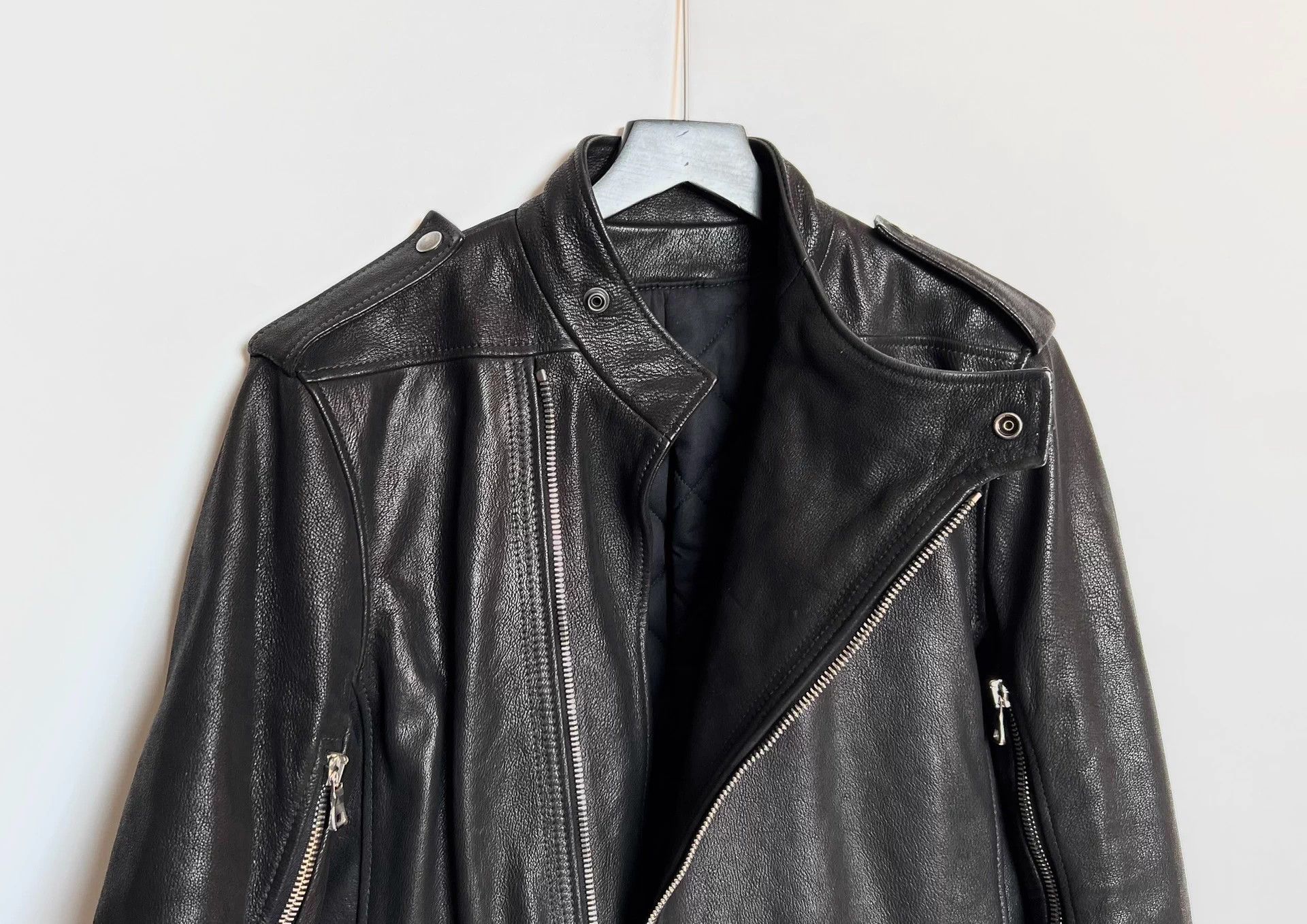 Balmain Balmain Heavyweight Diagonal Zip Leather Jacket Size US M / EU 48-50 / 2 - 3 Thumbnail