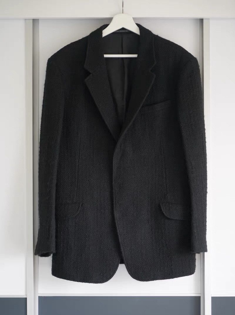 Yohji Yamamoto Yohji Yamamoto 13AW Silver Snap-Button Knit Blazer Size US M / EU 48-50 / 2 - 2 Thumbnail