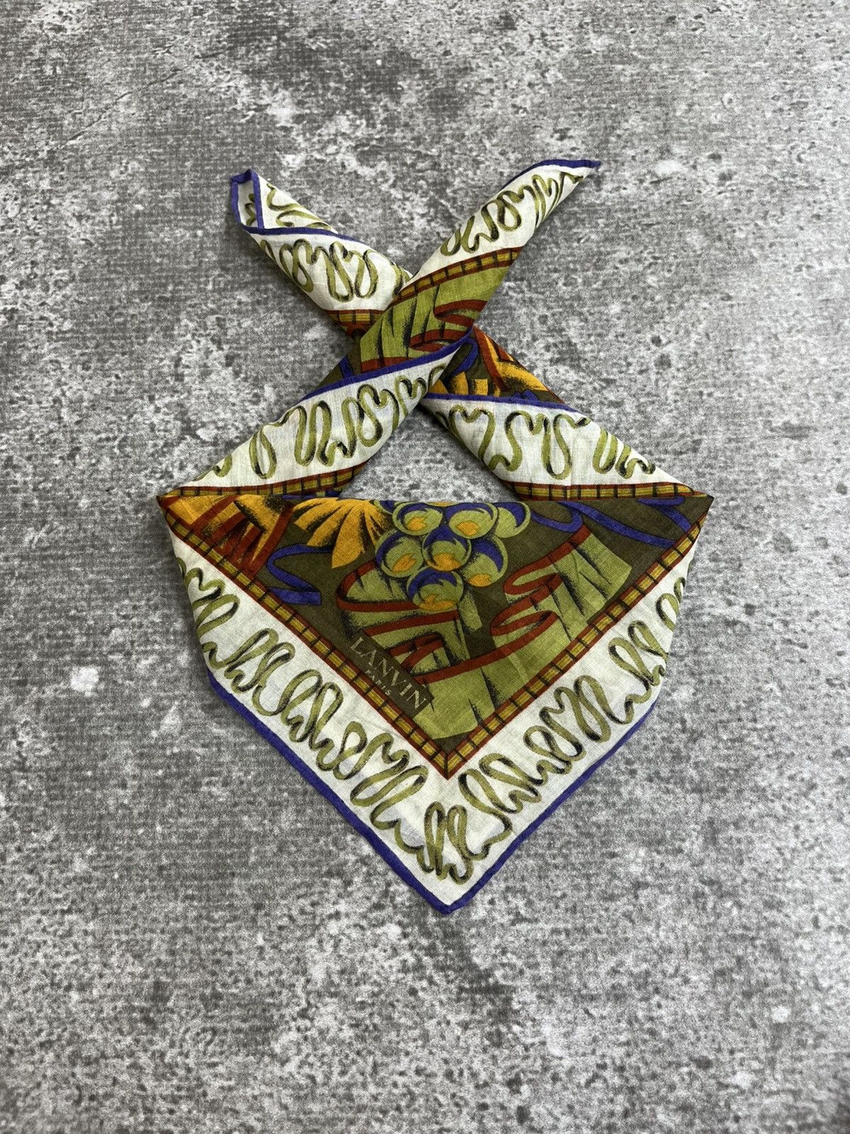 Lanvin Vintage Lanvin Handkerchief / Bandana / Neckerchief Size ONE SIZE - 7 Thumbnail