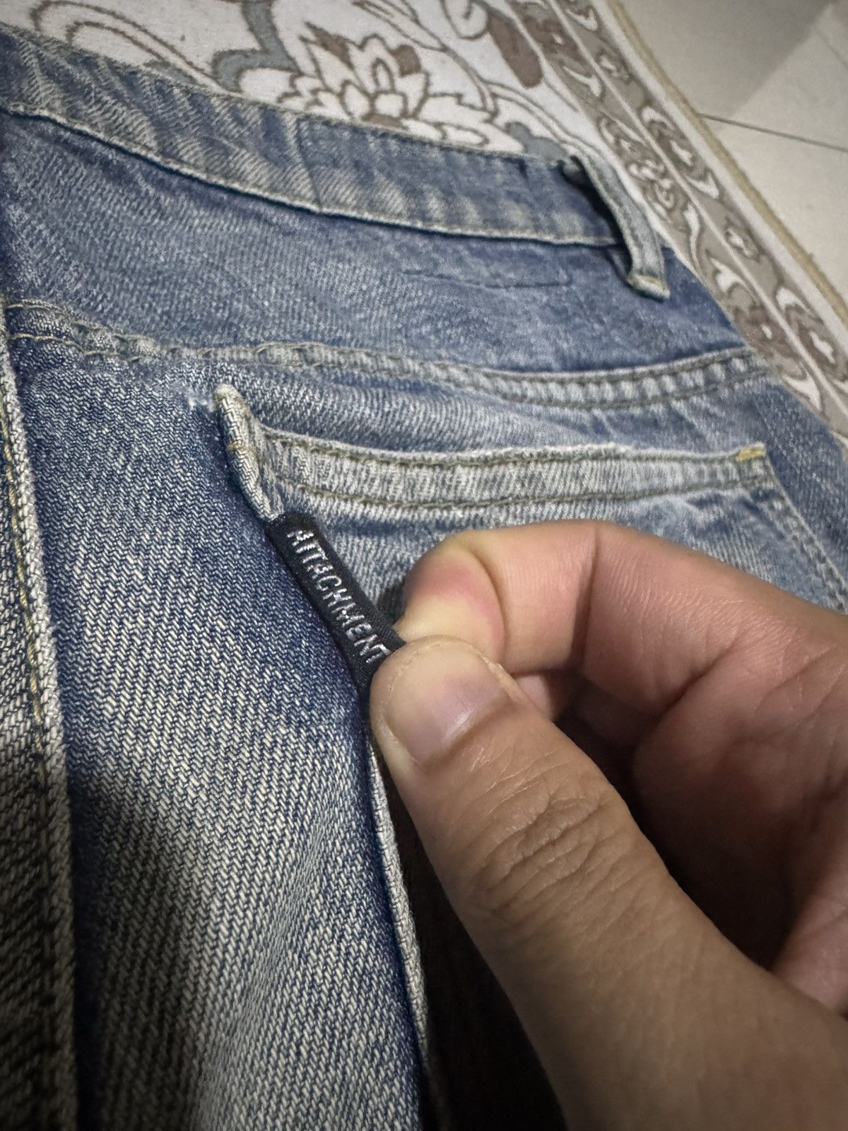 Kazuyuki Kumagai Attachment J Curve Leg Denim Distress Attachment Jeans Size US 31 - 9 Thumbnail