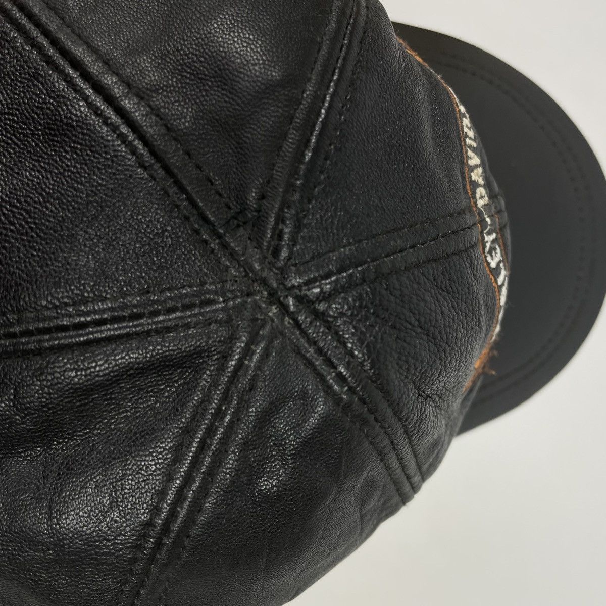 Vintage 1990's Vintage Harley Davidson USA Leather Hat Cap Eagle Size ONE SIZE - 12 Thumbnail