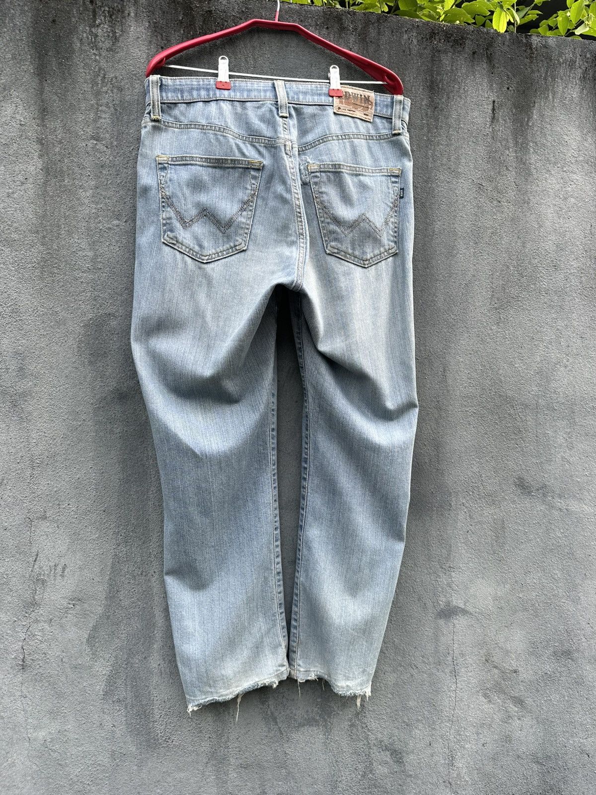 Edwin 👹Vintage Edwin 408 Soft-Flex THRASHED Baggy Jeans Size US 33 - 3 Thumbnail