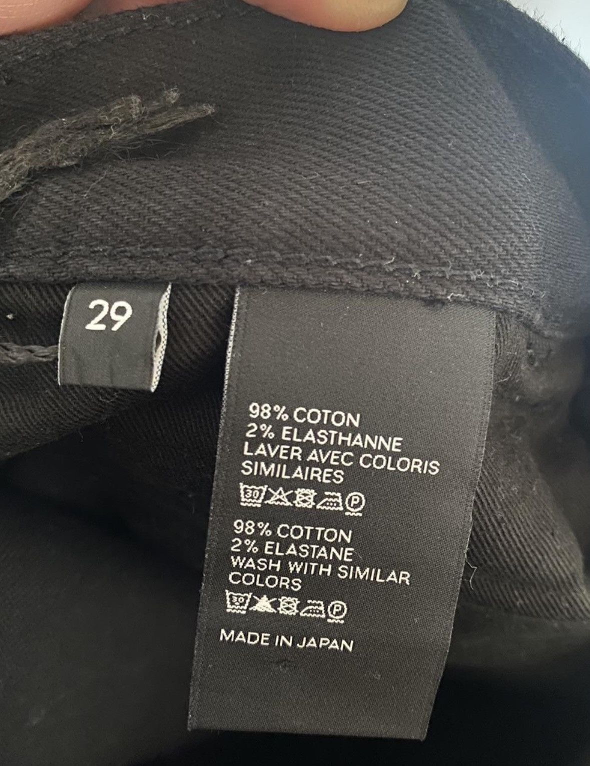 Celine Celine Pure Black Skinny Denim Size US 29 - 3 Thumbnail