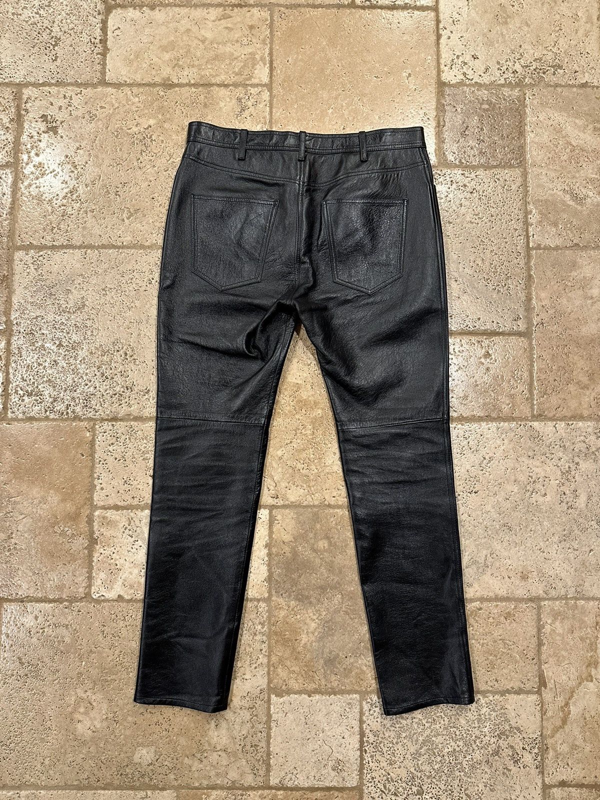 Celine Celine x Hedi Slimane Black Lambskin Leather Pants Size US 32 / EU 48 - 4 Thumbnail