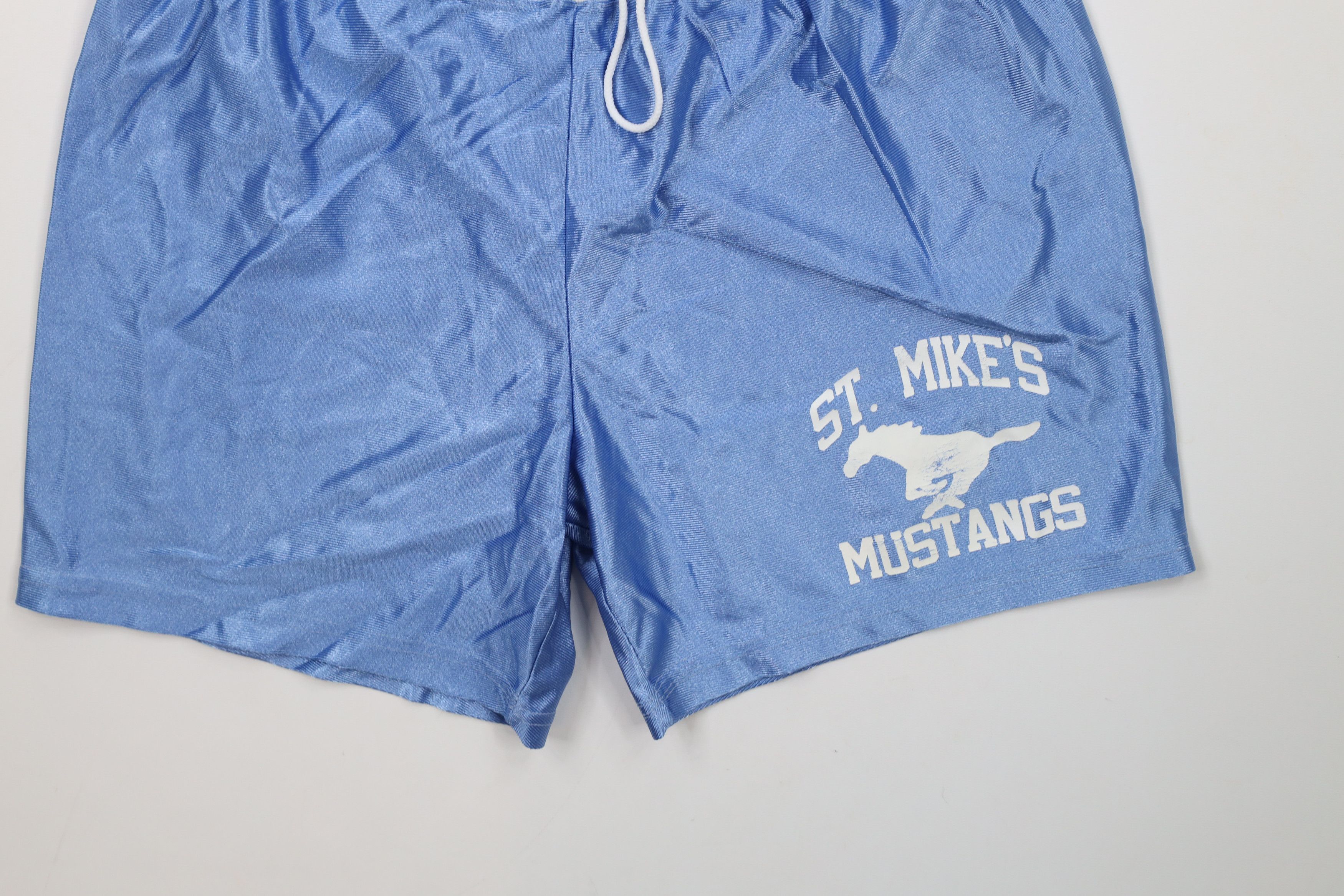 Vintage Vintage 70s 80s Mustangs Above Knee Basketball Shorts USA Size US 34 / EU 50 - 3 Thumbnail