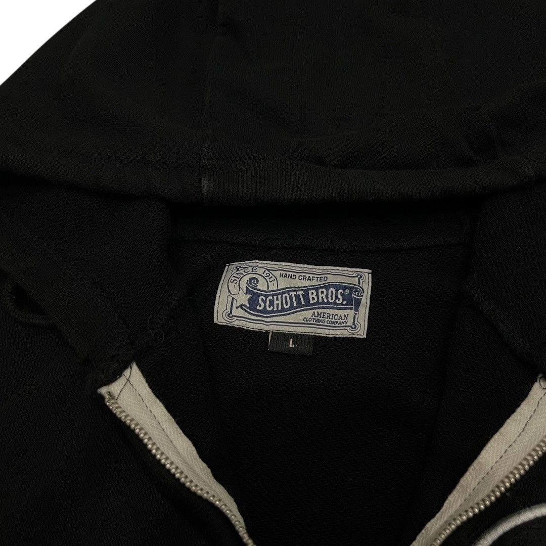 Schott CRAZY VINTAGE🖤Schott Bros Half Zip Hoodie–American Classic! Size US L / EU 52-54 / 3 - 6 Thumbnail