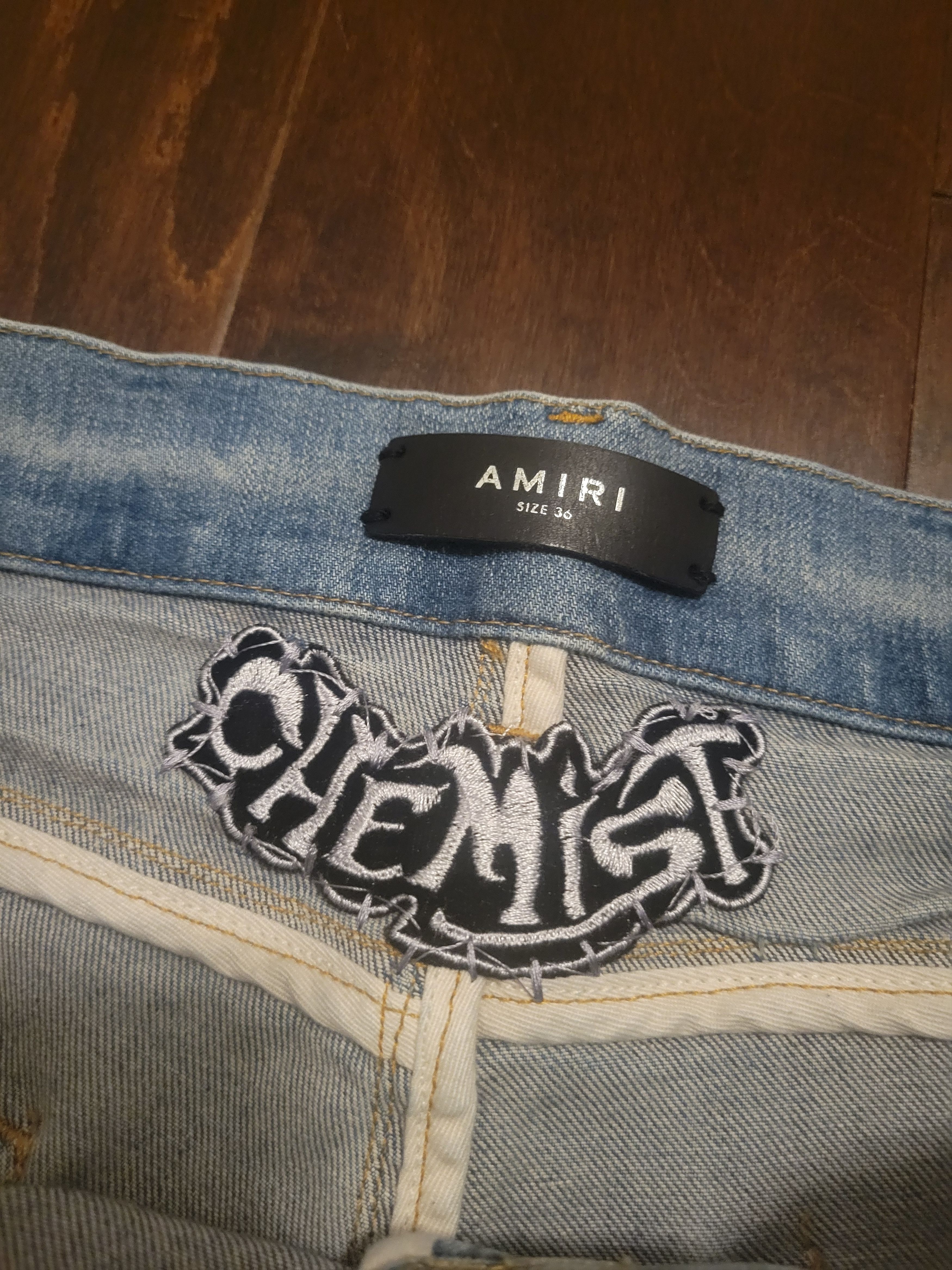 Amiri Amiri Chemist Denim Blue White Patch Blue Jeans Sz 36 Size US 36 / EU 52 - 7 Thumbnail