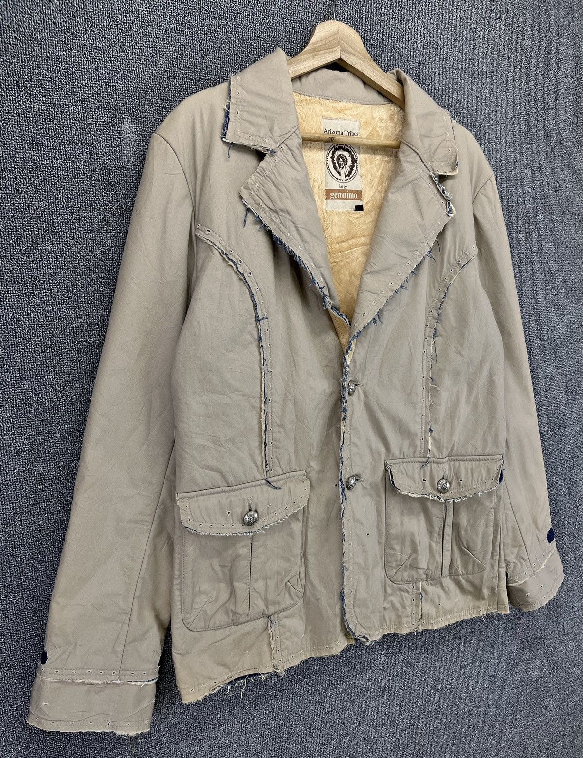 If Six Was Nine Vintage Geronimo Apachi Arizona Punk Coats Jacket Size US L / EU 52-54 / 3 - 2 Thumbnail