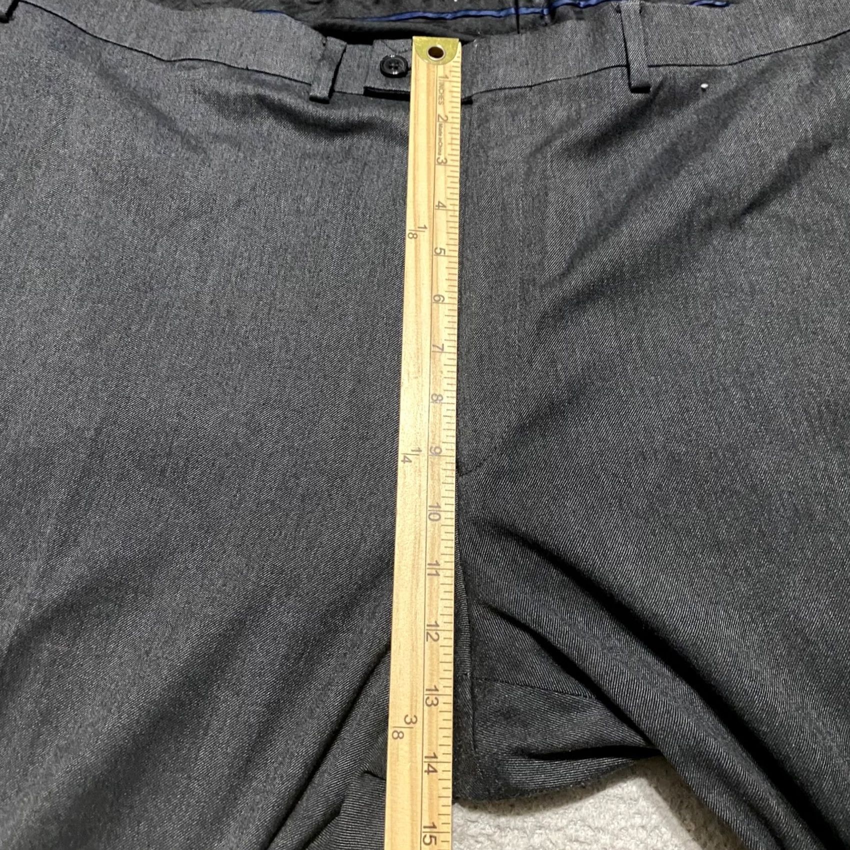Ralph Lauren Lauren Ralph Lauren Mens Pants Dress Flat Front Gray 52x28 Straight Waist 50 Inseam 26 Regular Front Pocket Zipper Button Polyester Spandex Rayon Size US 36 / EU 52 - 7 Thumbnail