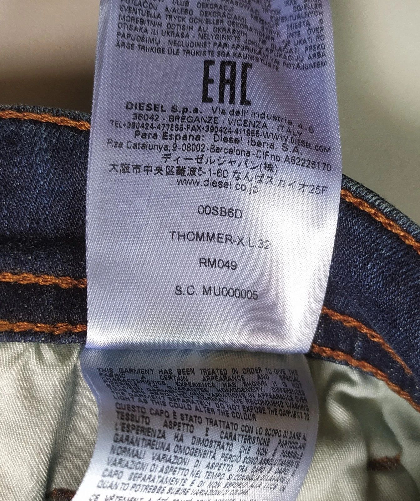 Diesel Diesel THOMMER-X-RM049 Men's Jean T 9970 Size US 30 / EU 46 - 7 Thumbnail
