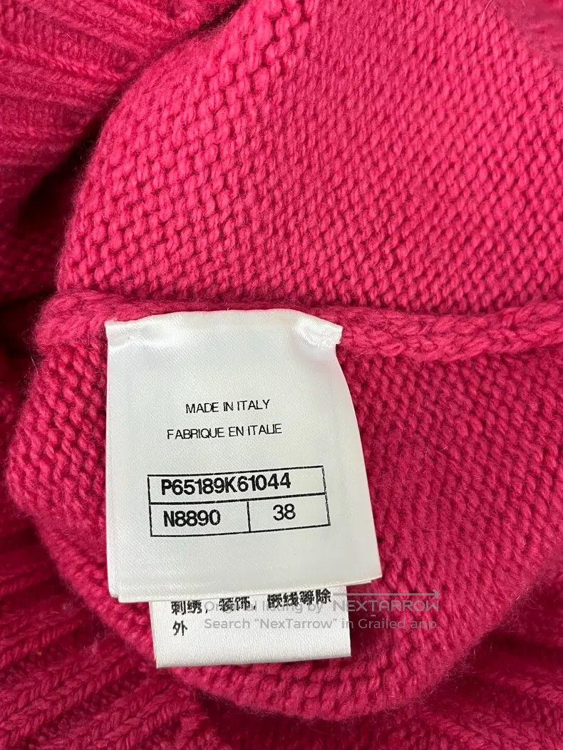 Chanel Chanel Rose-red beaded letter cashmere sweater Size XS / US 0-2 / IT 36-38 - 5 Thumbnail
