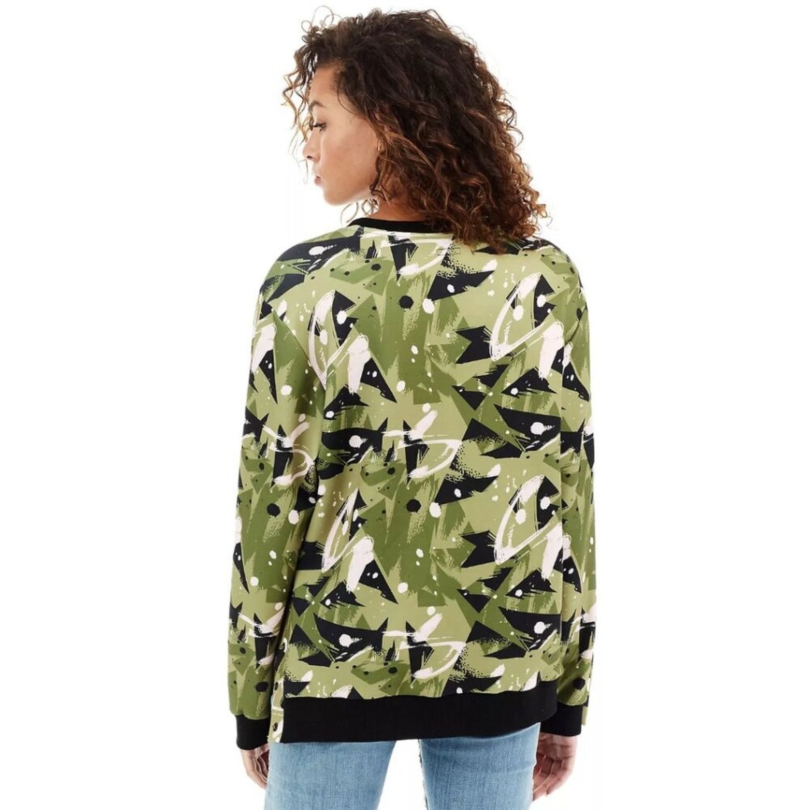 True Religion NWT True Religion Green Camo Snap Detail Sweatshirt Size L / US 10 / IT 46 - 2 Thumbnail