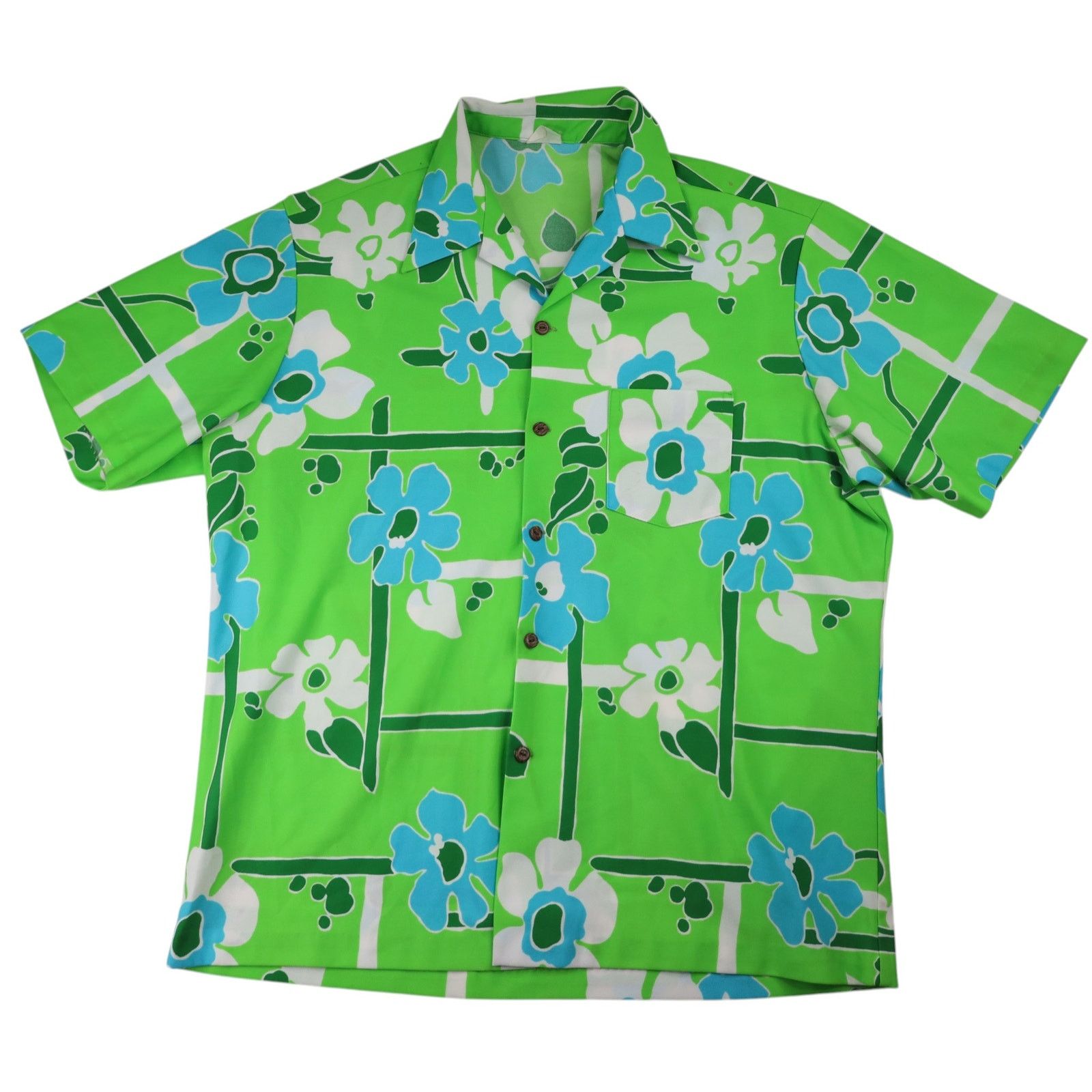 Vintage True Vintage 60s Floral Polyester Hawaiian Shirt Size US XL / EU 56 / 4 - 1 Thumbnail