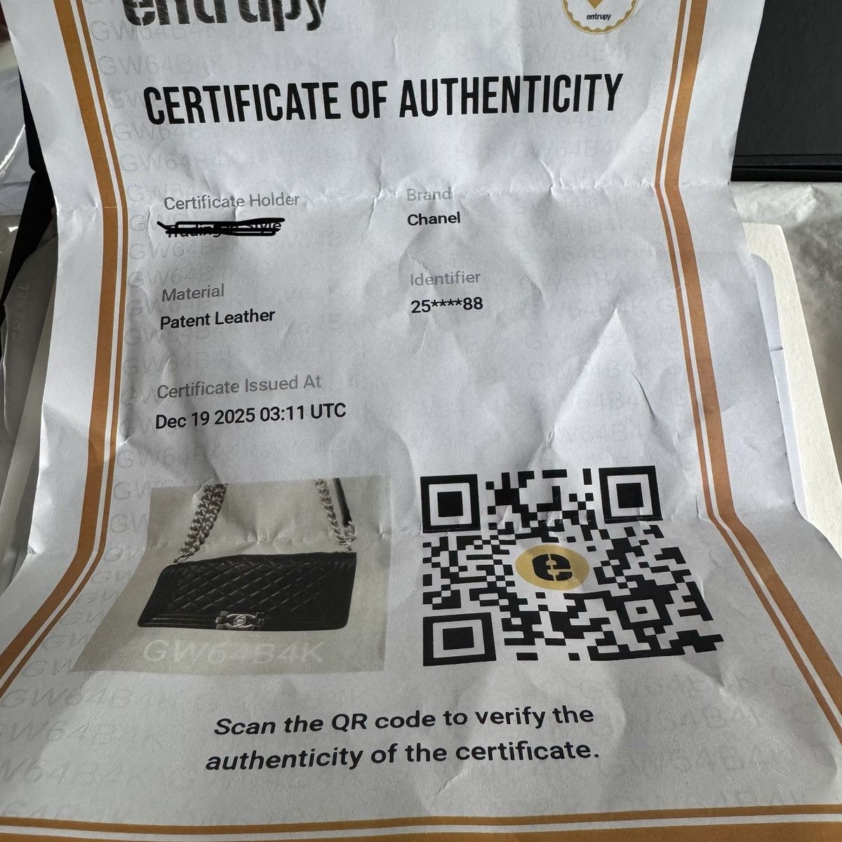 Chanel Authenticated Certificate✅Full packaging 💝Chanel Boy Bag 🖤 Size ONE SIZE - 9 Thumbnail