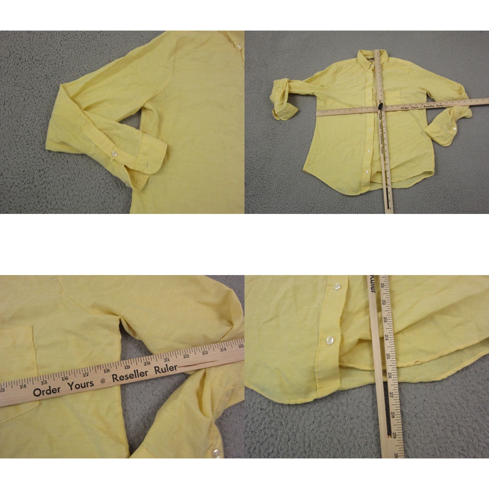 Sears VINTAGE Sears Shirt Teens 12 Yellow Button-Up Short Sleeve Collared 70s 80s Classic Mens Womens Boys Girls Size XL / US 12-14 / IT 48-50 - 8 Thumbnail