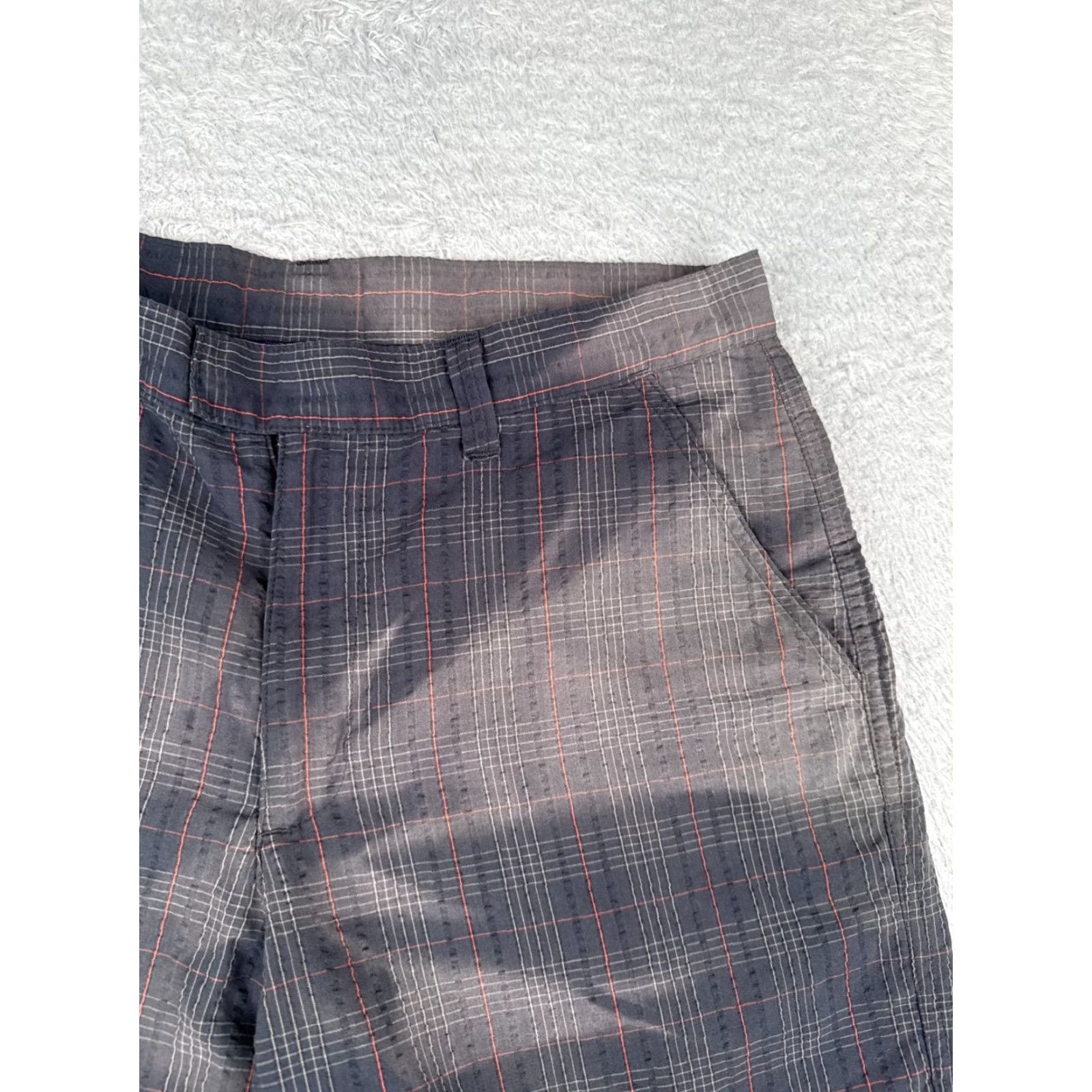 Patagonia Patagonia Shorts Mens 31 Black Plaid Thrift Shorts Polyester Blend Flat Front Size US 31 - 5 Thumbnail