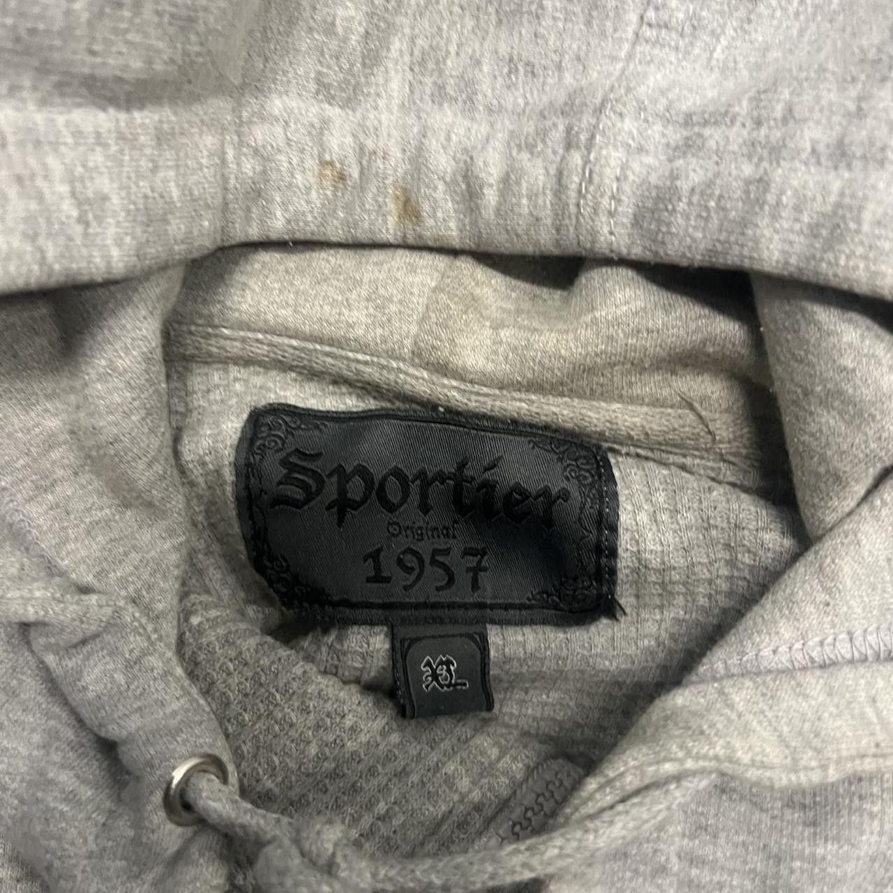 Vintage Crazy Vintage Y2K/2000s Blank Grey Thick good quality Zip up Hoodie with light staining! Size US XL / EU 56 / 4 - 4 Thumbnail
