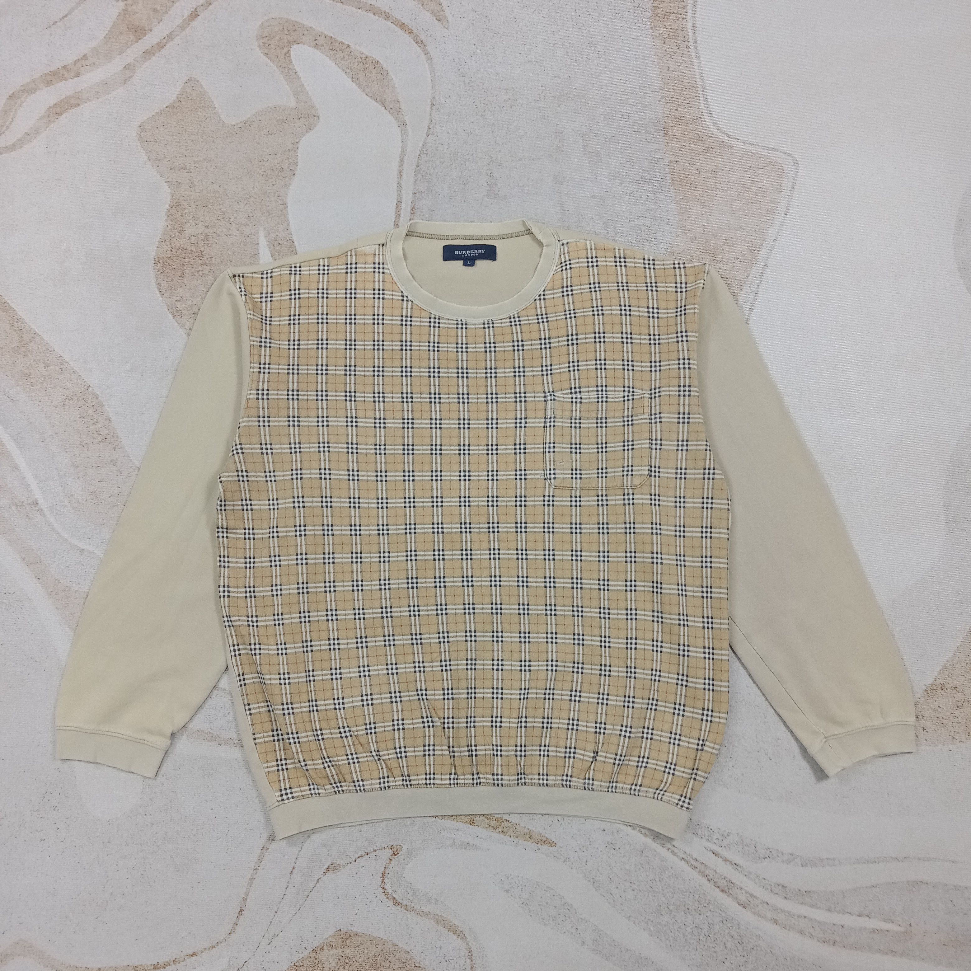 Burberry Burberry Nova Check Pocket Sweatshirt C274N11 Size US L / EU 52-54 / 3 - 4 Thumbnail