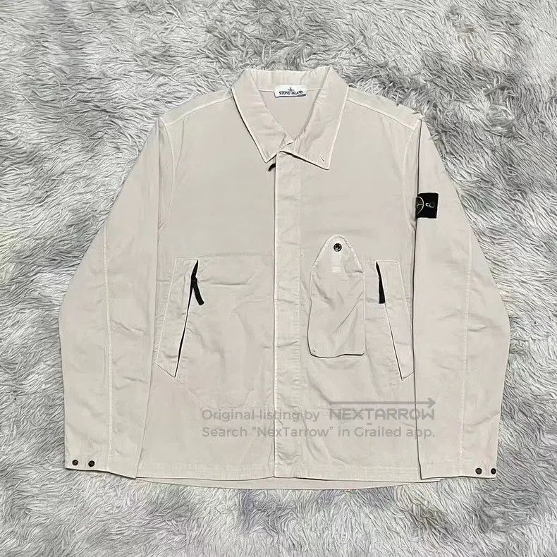 Stone Island Stone Island Three Pockets Washed Jacket, Beige, XL Size Size US XL / EU 56 / 4 - 1 Thumbnail