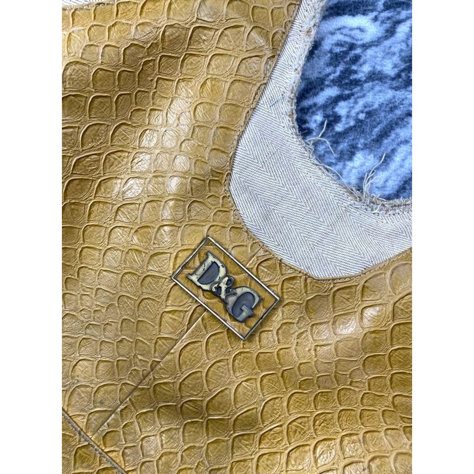 Dolce & Gabbana VINTAGE Dolce&Gabbana DG Logo Bag Shoulder Bag Women Beige Leather Hardware Gold Silver Inner Pockets Size ONE SIZE - 3 Thumbnail