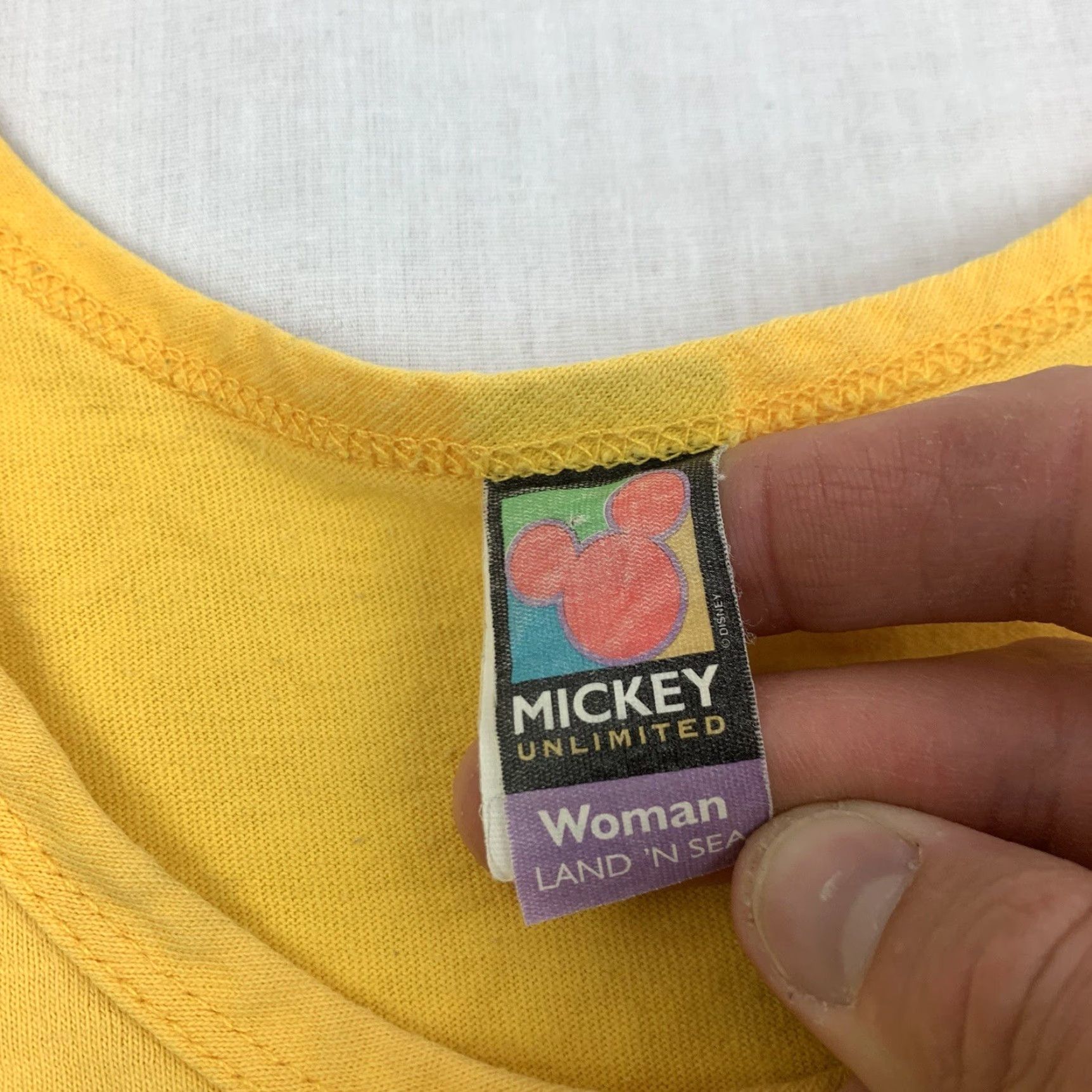 Disney VINTAGE Disney Mickey Mouse Shirt Womens Large Yellow 90s World Park T-Shirt Mens? Size L / US 10 / IT 46 - 7 Thumbnail