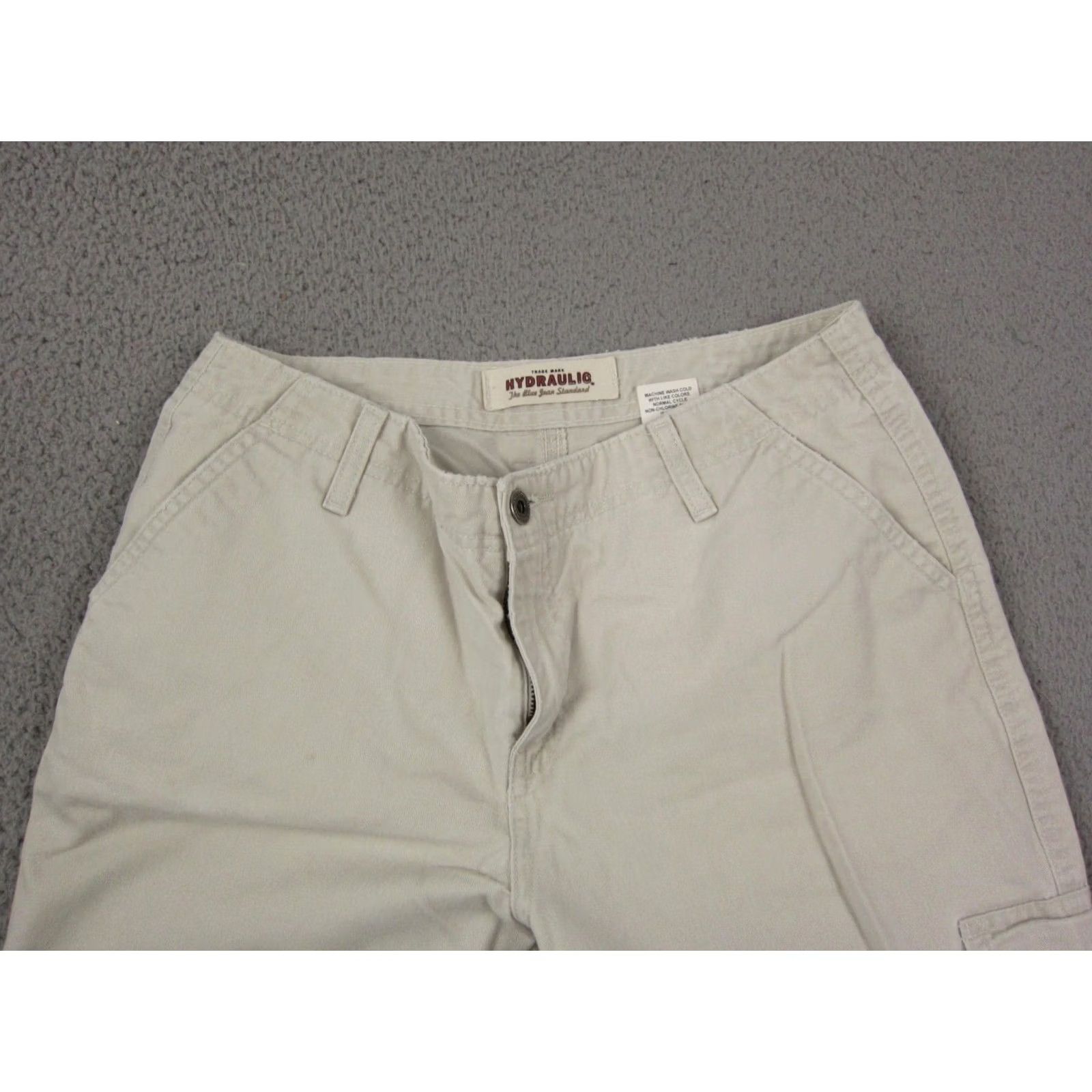 Vintage Vintage Hydraulic Pants Womens 5/6 Beige Cargo Trousers Utility Pocket Wide Leg Size 27" / US 4 / IT 40 - 5 Thumbnail