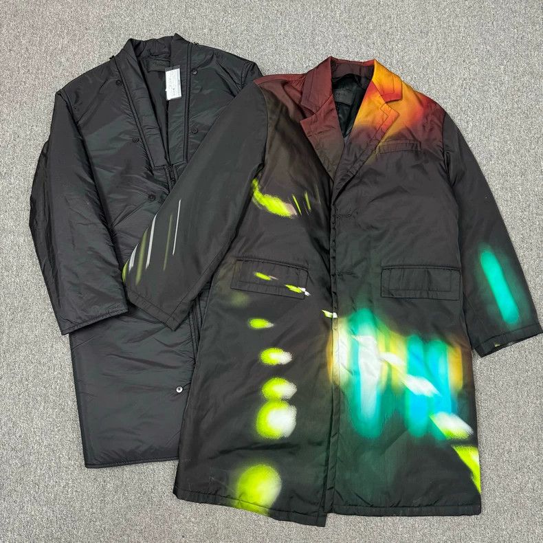 Prada Prada Double Layer Printed Coat - dmc Size US S / EU 44-46 / 1 - 1 Thumbnail