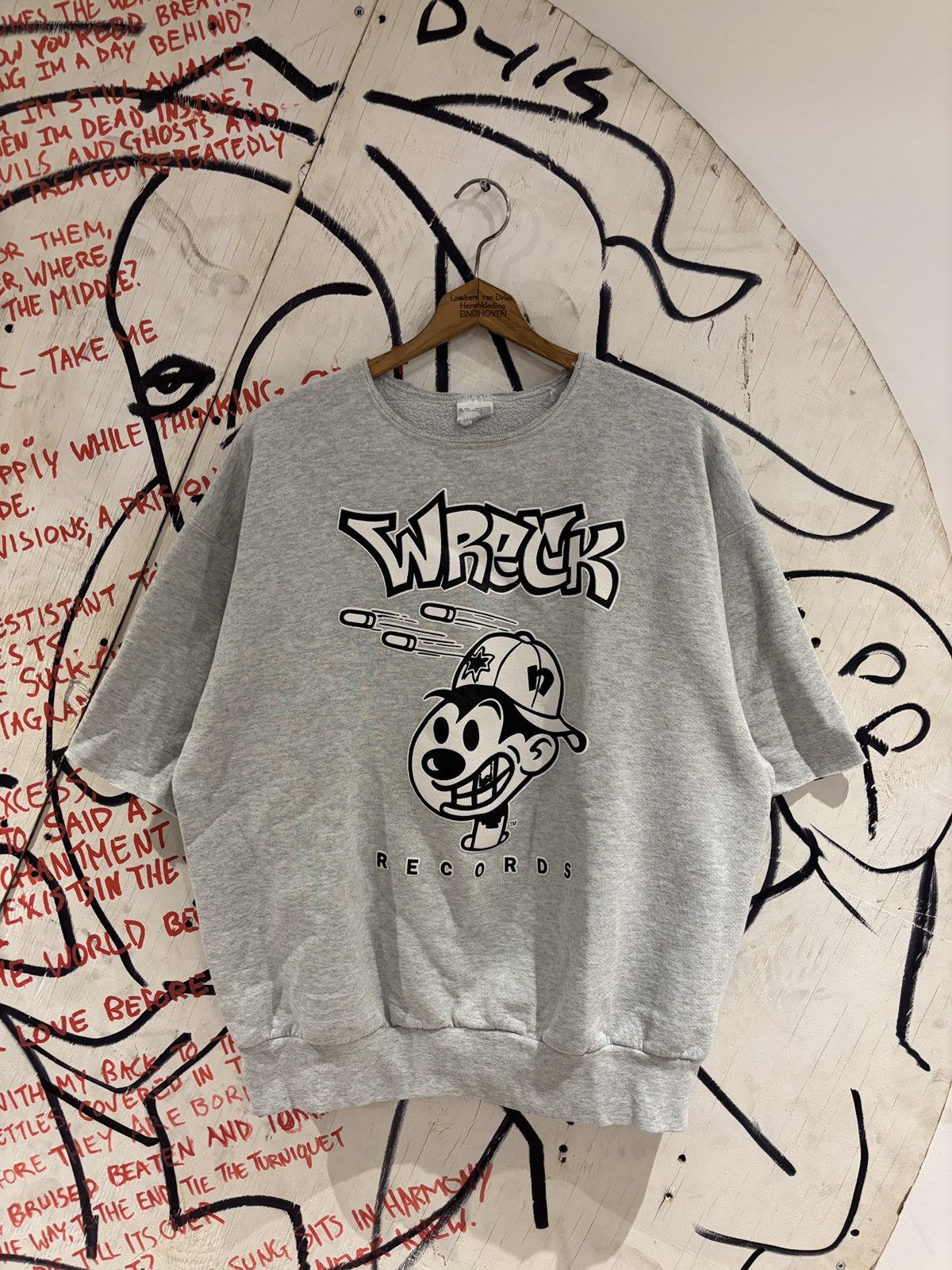 Vintage Vintage Nervous Wreck Records Chopped Sleeve Sweatshirt Size US XL / EU 56 / 4 - 1 Thumbnail