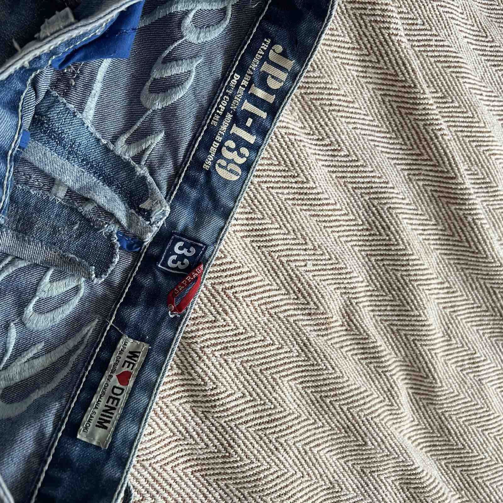 Japanese Brand JapRag By Okusama zaniki denim pant trouser Jean Japan Sz 33 Size US 33 - 5 Thumbnail