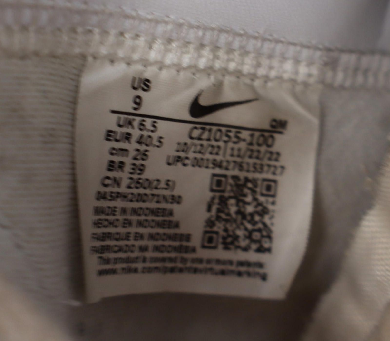 Nike Nike Blazer Mid '77 CZ1055-100 Womens US 9 Shoes White / Blk Size US 9 / IT 39 - 11 Thumbnail