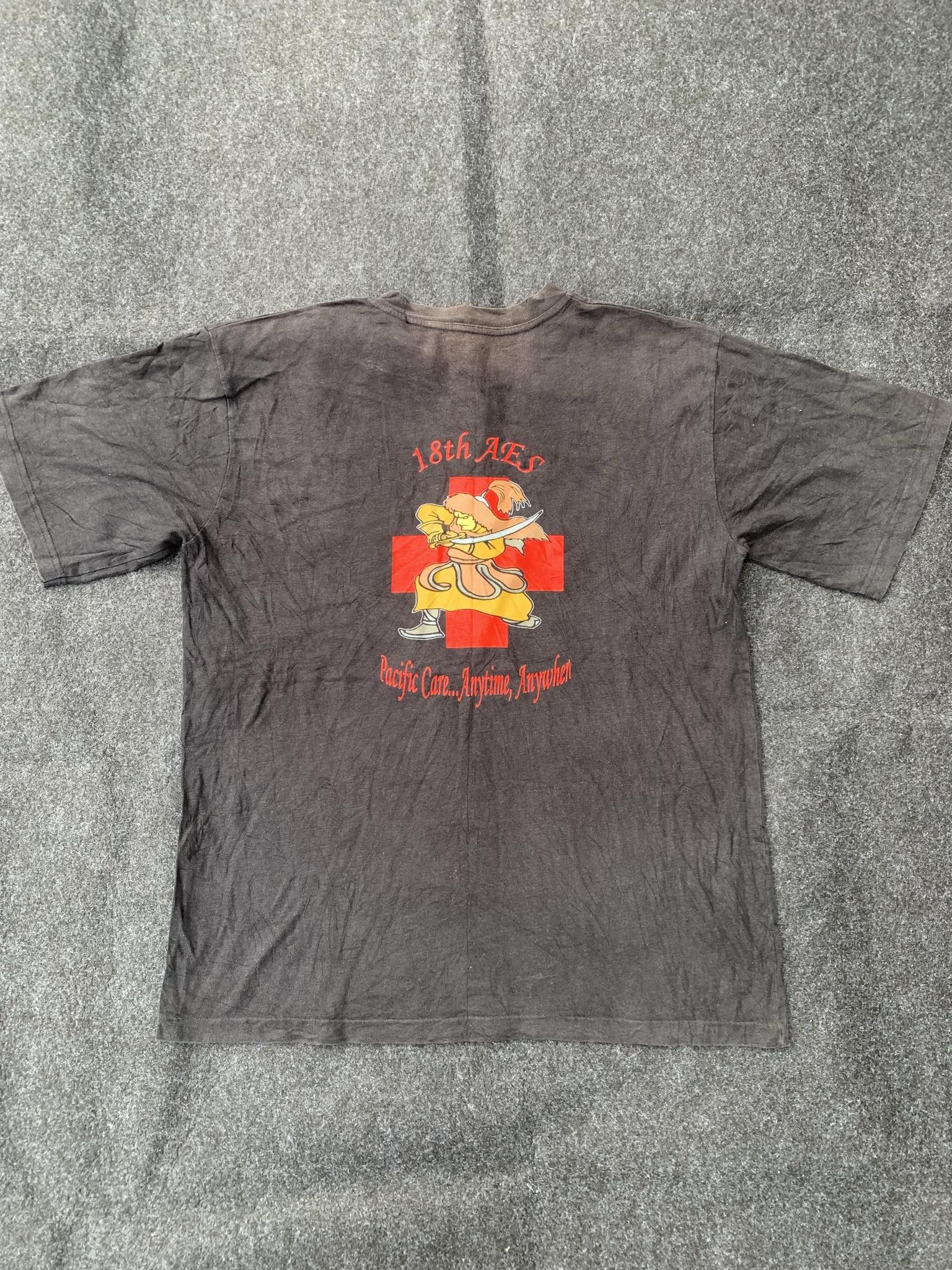 Anime × Cartoon Network × Vintage 18th AES PASIFIC CARE faded black tshirt Size US L / EU 52-54 / 3 - 1 Thumbnail