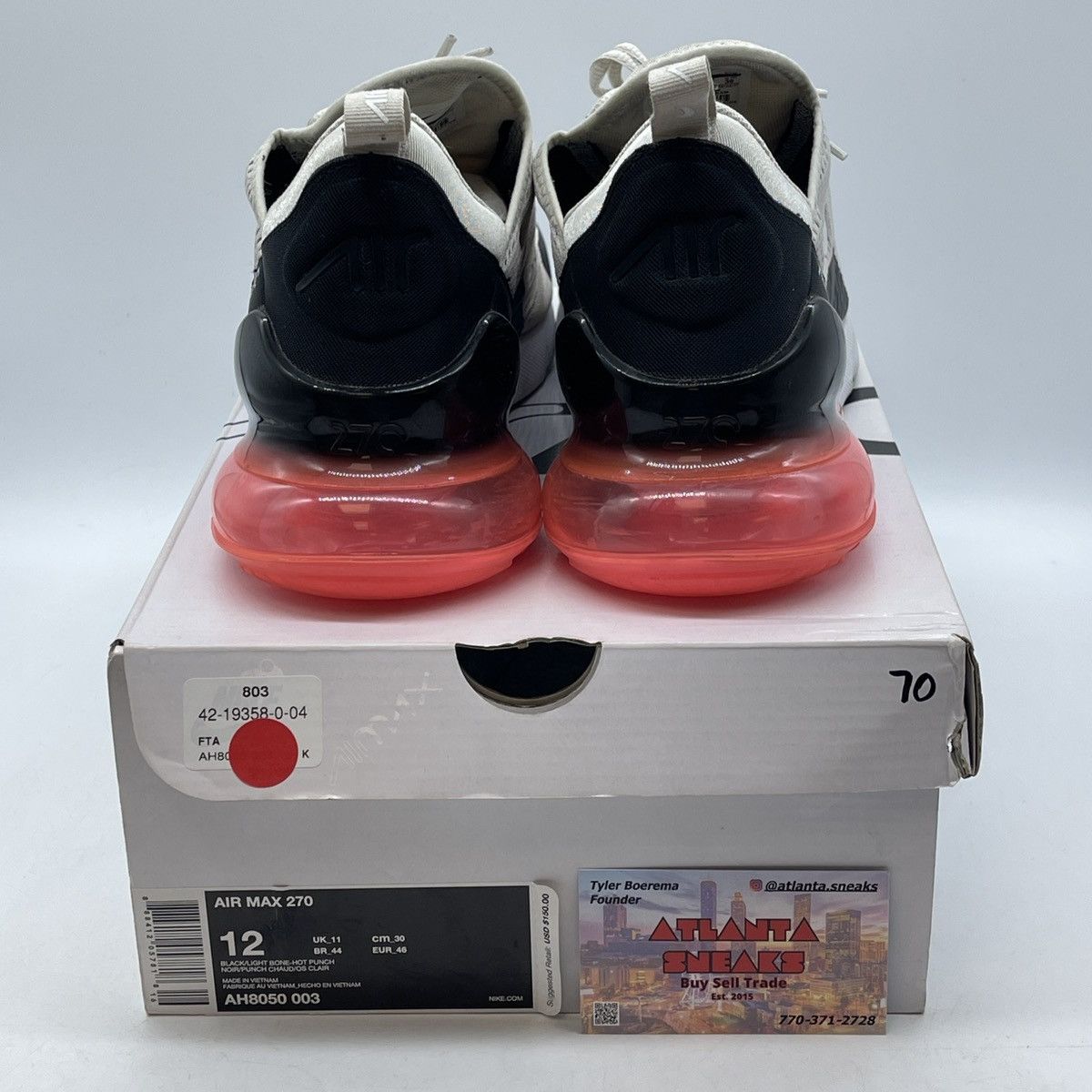 Nike Air max 270 light bone Size US 12 / EU 45 - 3 Thumbnail