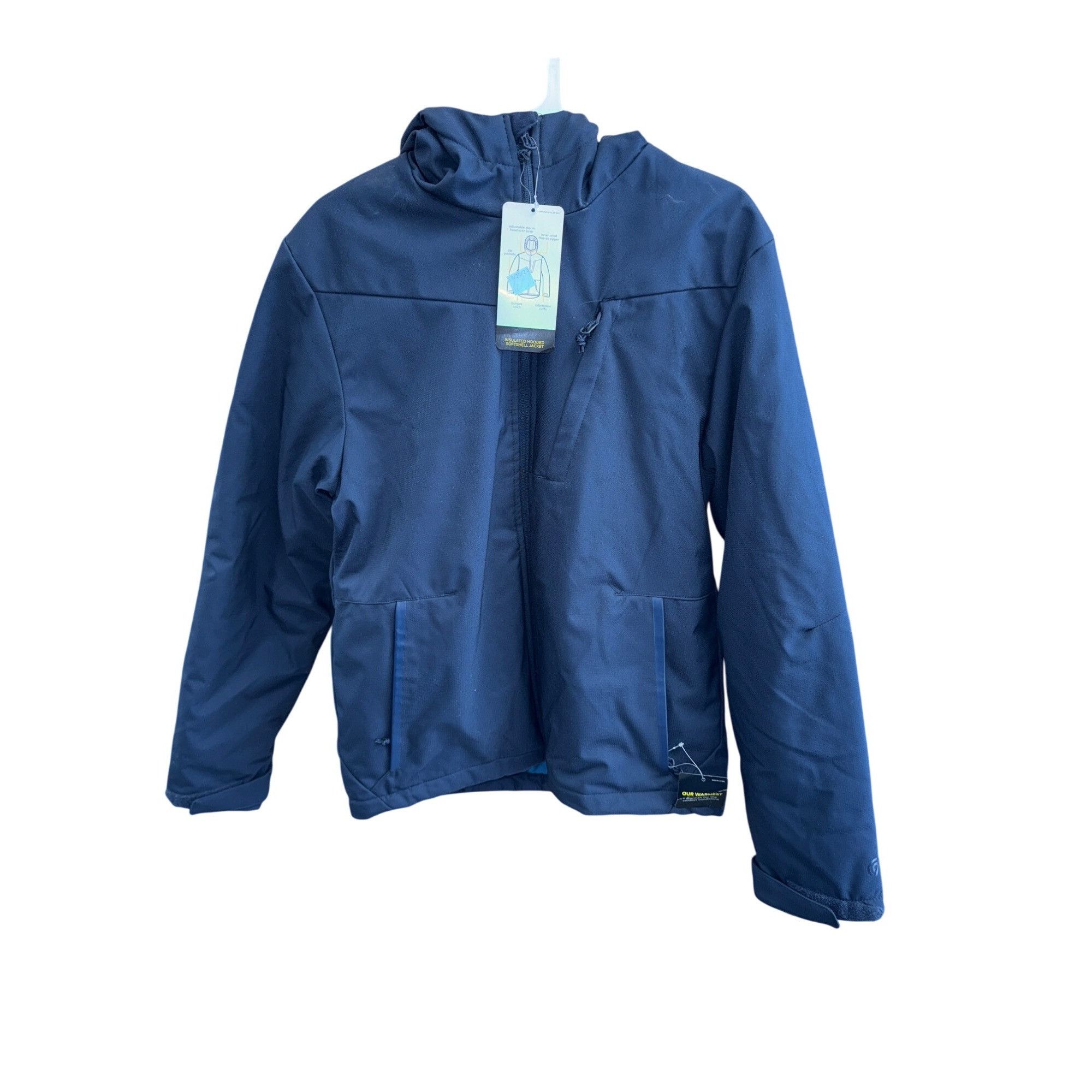 Other Men's Navy Hooded Jacket With Zip Pockets & Blue Lining Smal Size US S / EU 44-46 / 1 - 2 Thumbnail