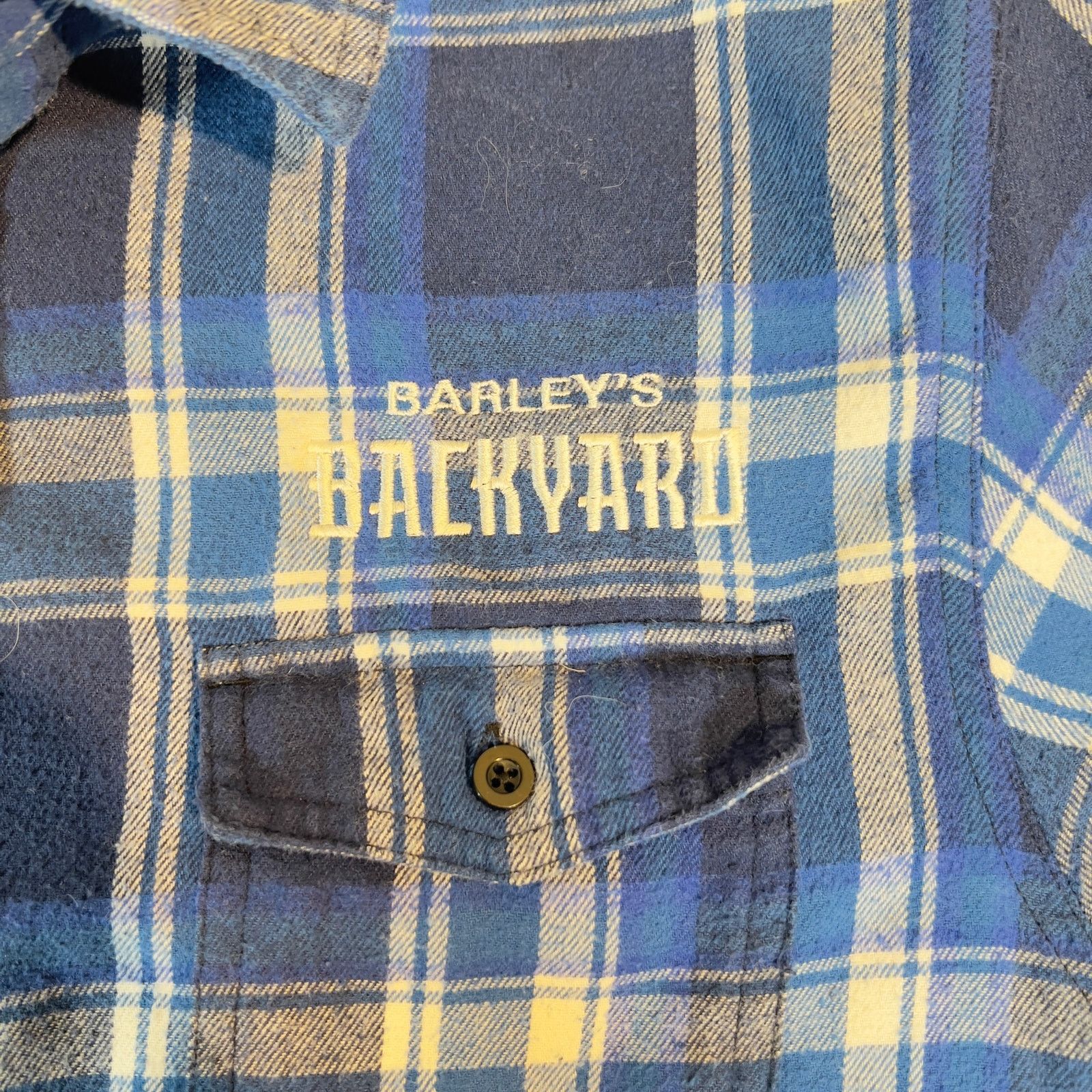 Burnside Burnside Flannel Shirt Mens Med Blue Plaid Barley's Backyard Size US M / EU 48-50 / 2 - 2 Thumbnail