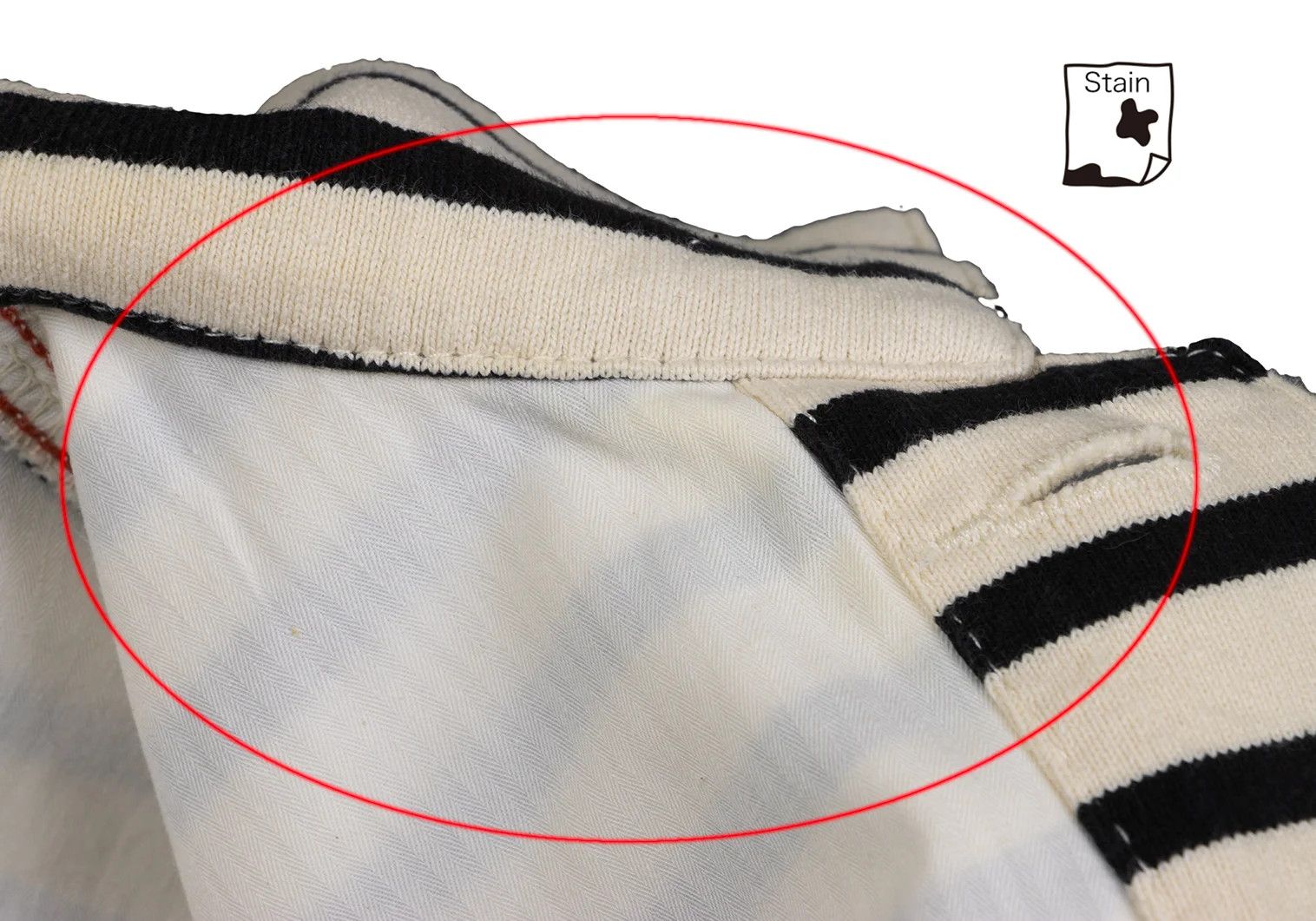 Junya Watanabe Cotton Striped Trucker Jacket in Ivory and Black, Size XS Size US XS / EU 42 / 0 - 13 Thumbnail