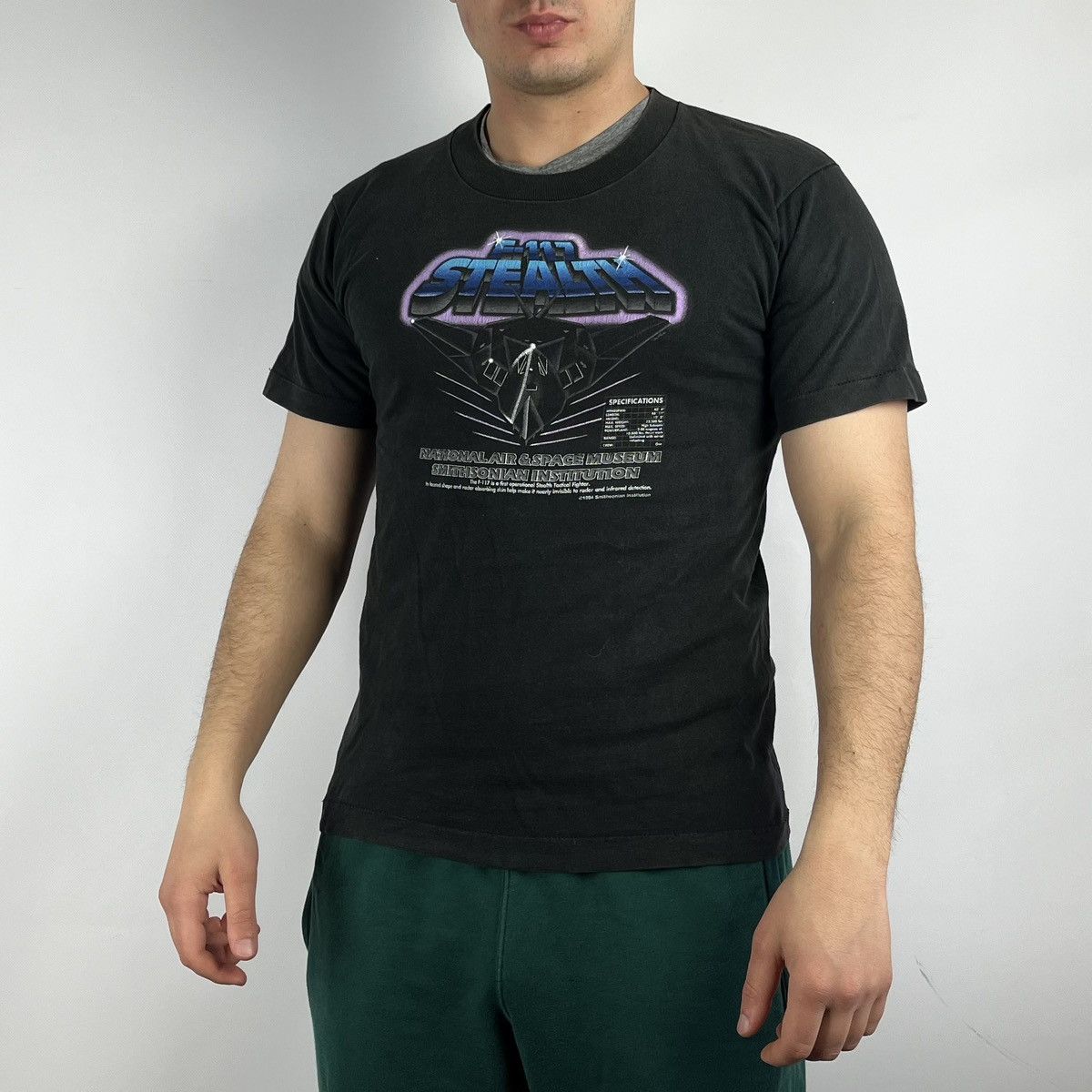 Band Tees F-117 Stealth fly Tshirt 90s size Small Size US S / EU 44-46 / 1 - 1 Thumbnail