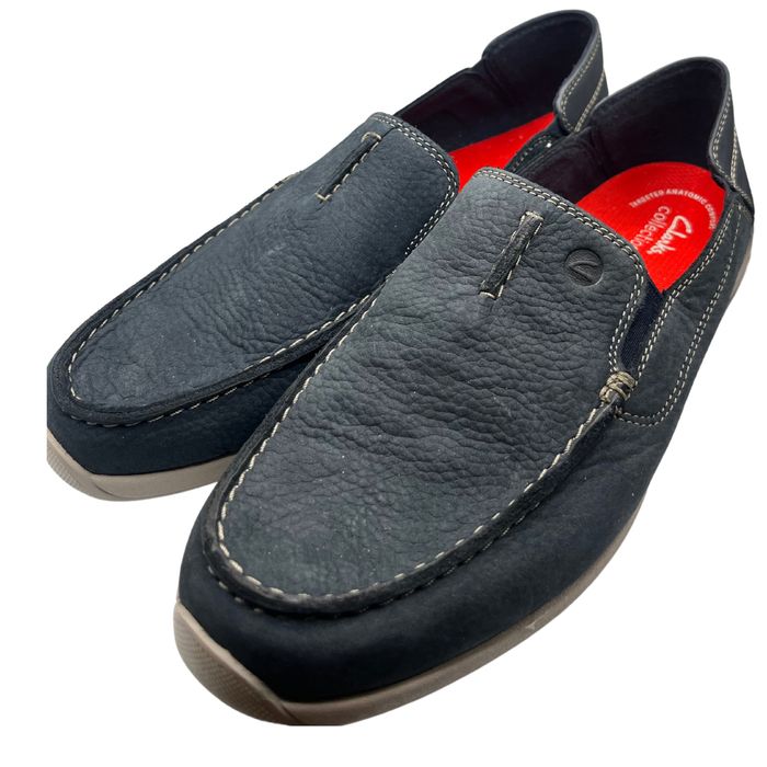 Clarks Clarks Mens Gorwin Step Slip On Loafers 26164687 Navy 8M NIB