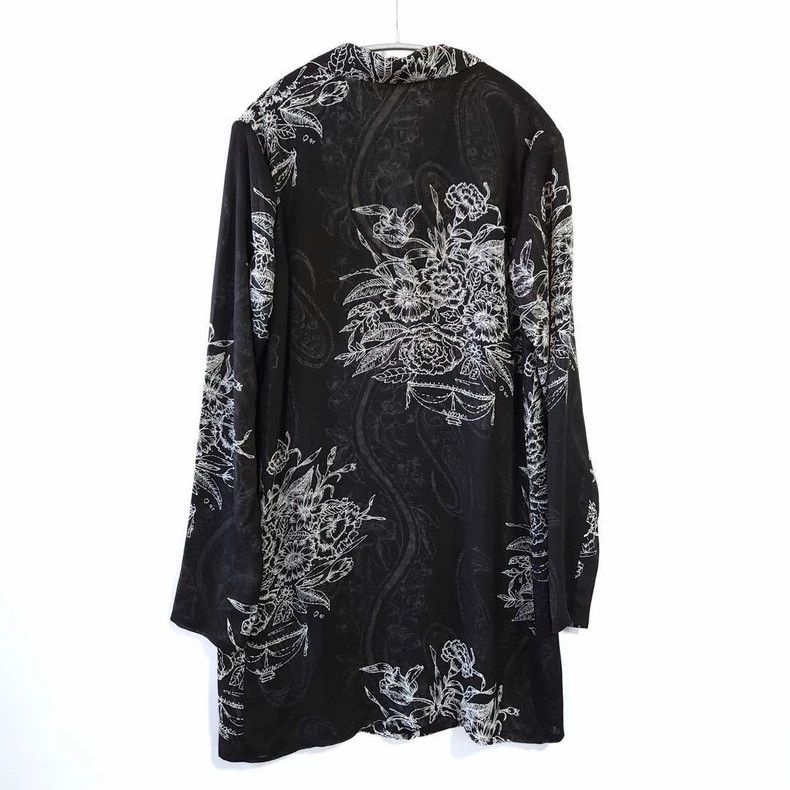 Issey Miyake Issey Miyake Black floral copper ammonia thread cardigan Size M / US 6-8 / IT 42-44 - 2 Thumbnail