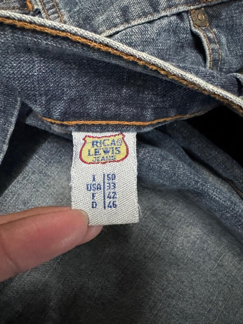 BAGGY 90s Rica Lewis Designer Sick Mudwash Distres Dark Jean