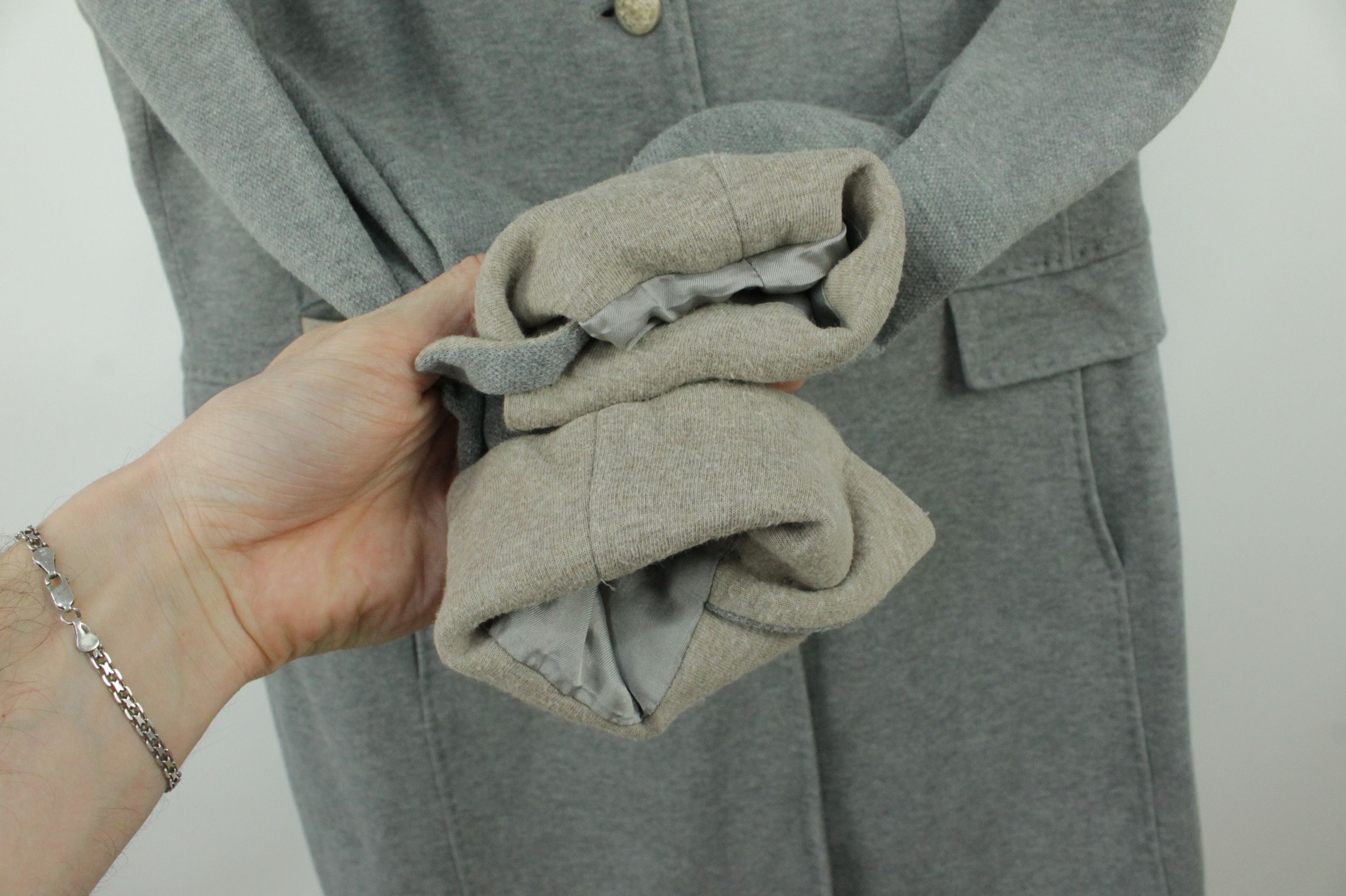Schneiders Schneiders Salzburg Julietta Steel Button Gray Cotton Coat Size L / US 10 / IT 46 - 5 Thumbnail