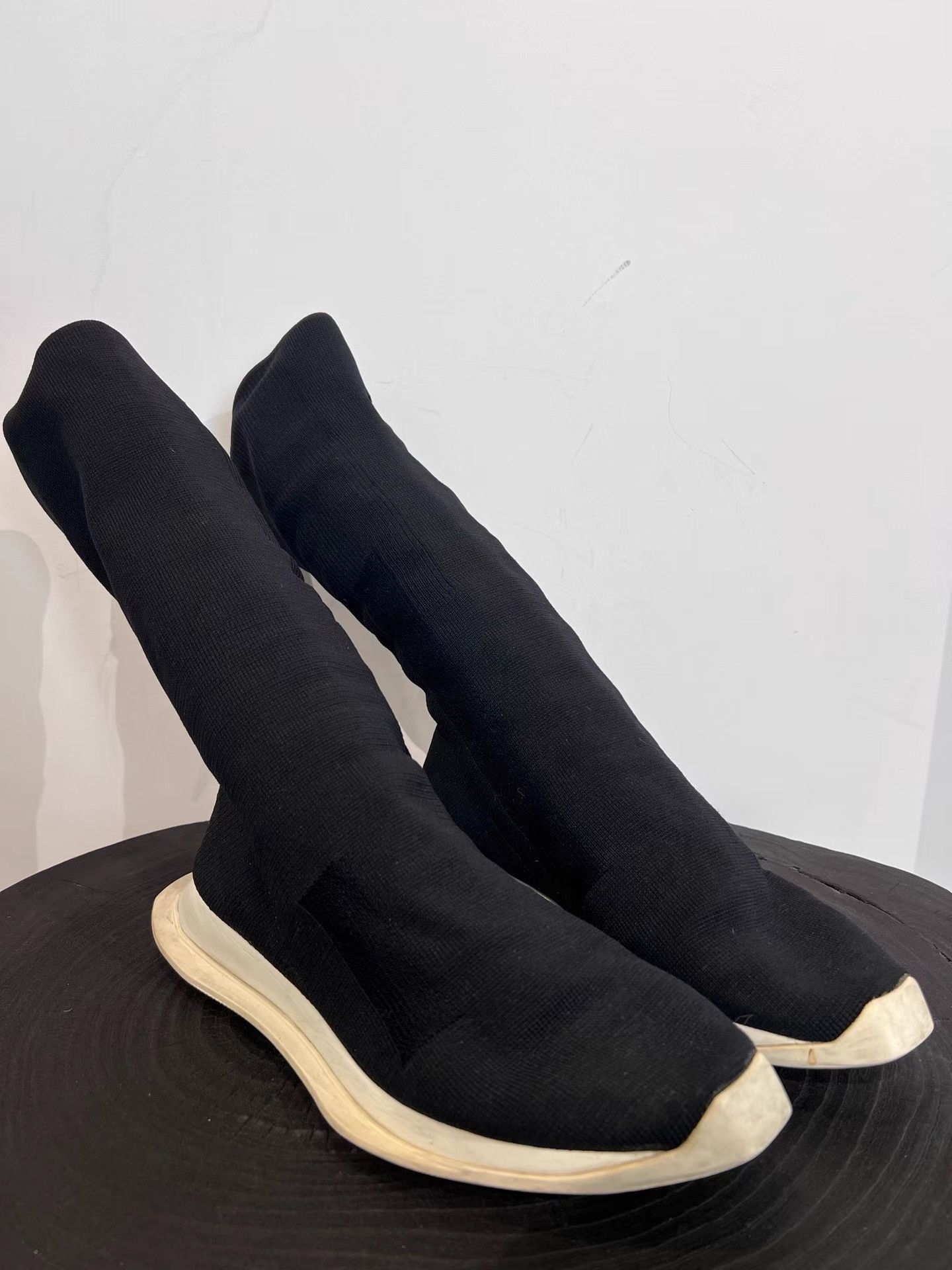 Rick Owens Rick Owens Drkshdw Knitted High-Top Tank Tall Boots K35 Size US 9 / EU 42 - 2 Thumbnail