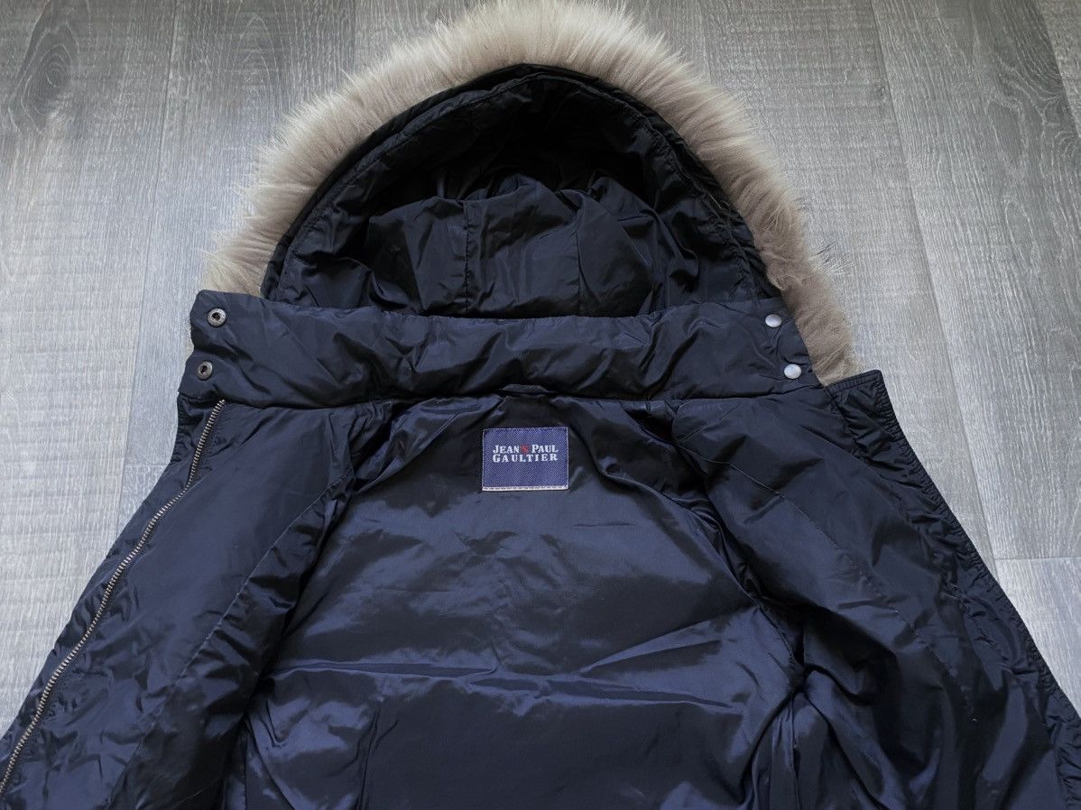 Jean Paul Gaultier Womens Jean’s Paul Gaultier Down Jacket Fur Trim Parka Black Size S / US 4 / IT 40 - 15 Thumbnail