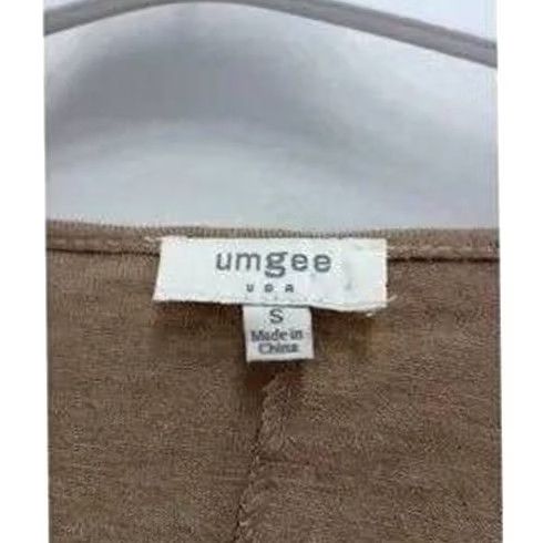 Vintage UMGEE Top Womens S Brown BOHO Tunic Slub Knit Layered Hem Long Sleeve Size S / US 4 / IT 40 - 3 Thumbnail