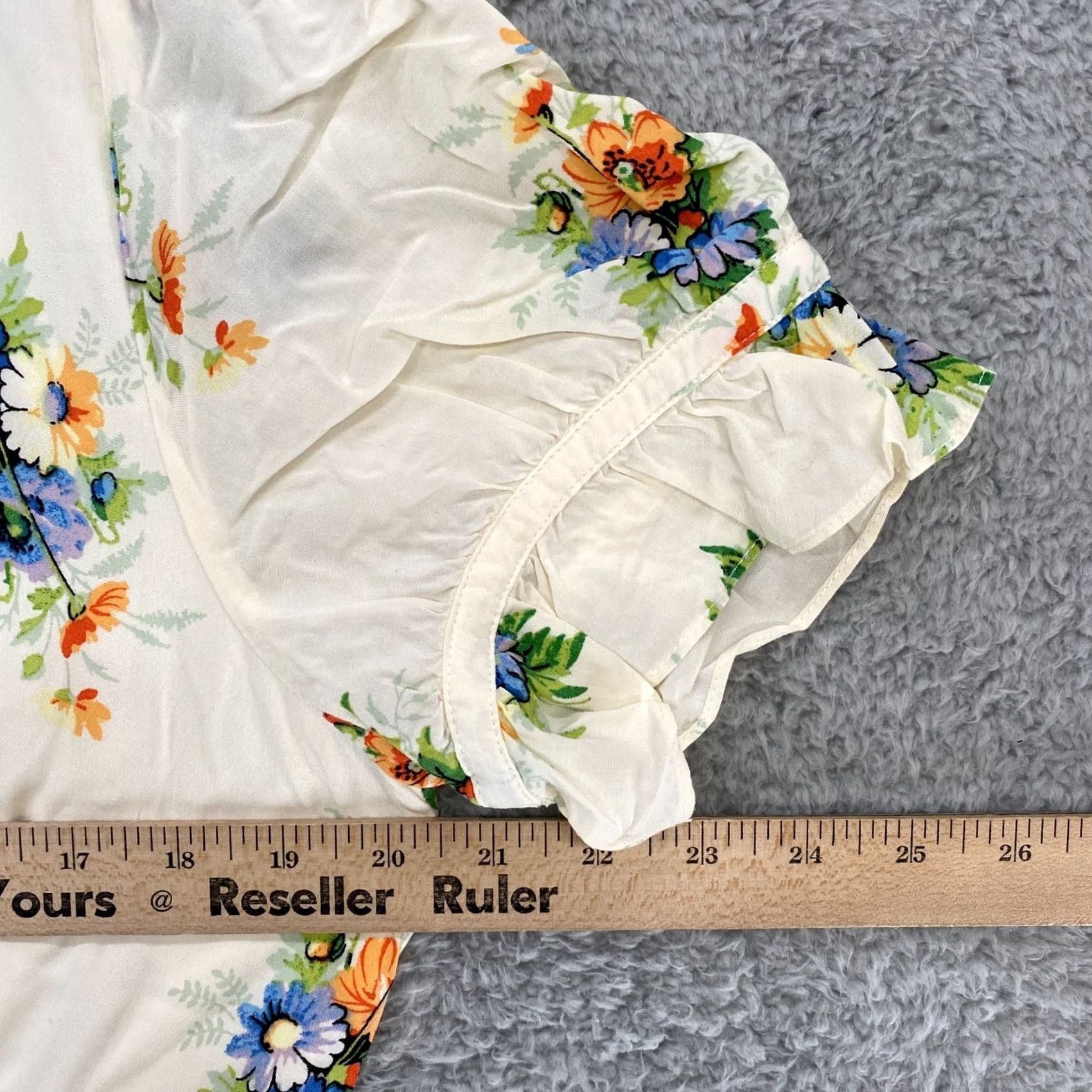 Madewell Madewell Faux Wrap Maxi Dress Womens 14 Floral Ruffle Sleeve Viscose Bohemian Professional rewording not allowed Size XL / US 12-14 / IT 48-50 - 5 Thumbnail