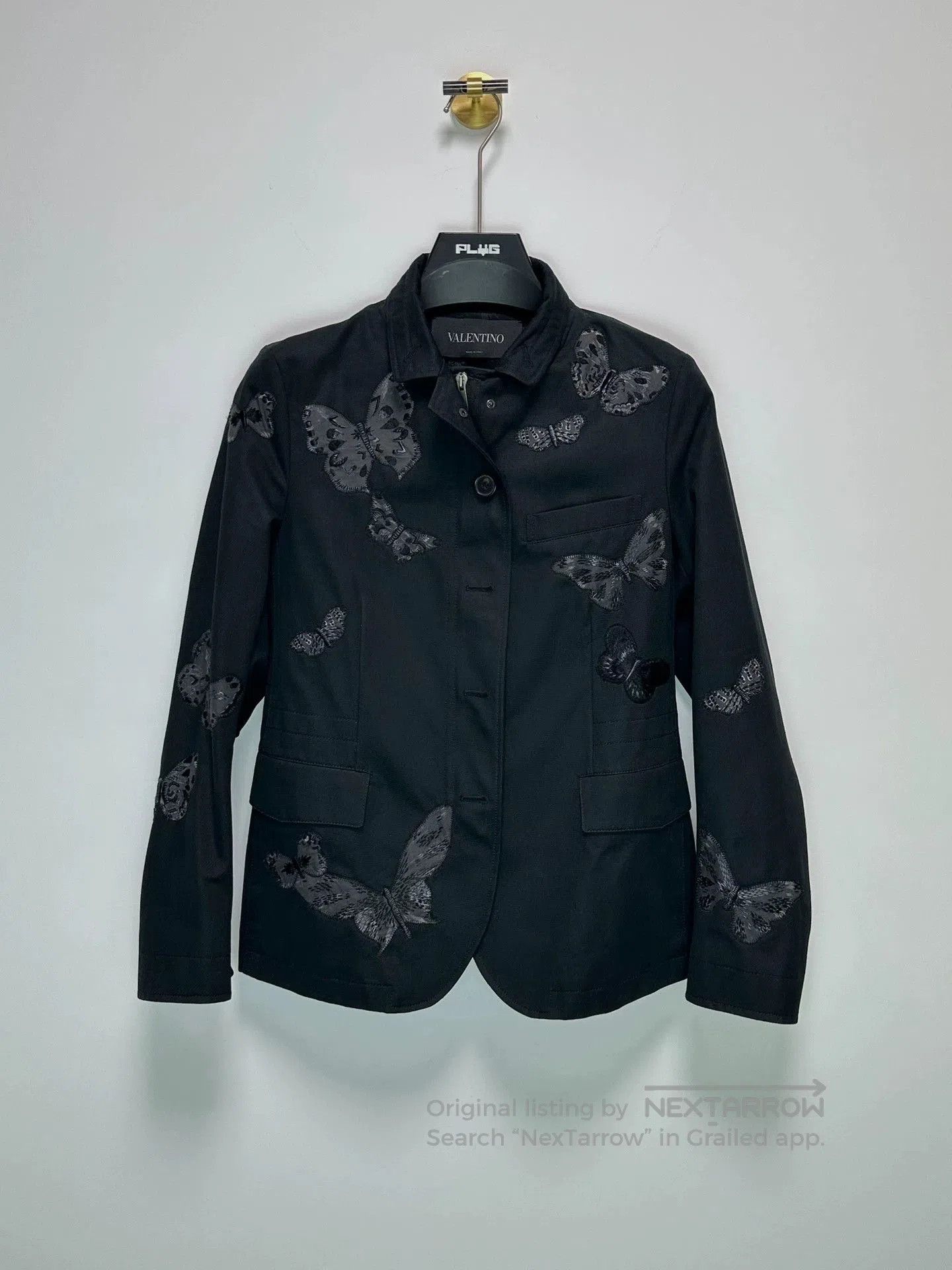 Valentino Valentino Black Embroidered Butterfly Jacket. Size US M / EU 48-50 / 2 - 1 Thumbnail