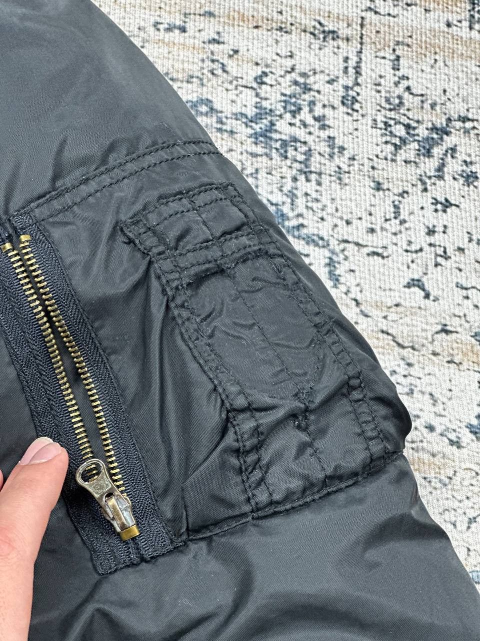 Vintage Vintage Avant Garde MA 1 Baggy Black Bomber Jacket Size US L / EU 52-54 / 3 - 9 Thumbnail