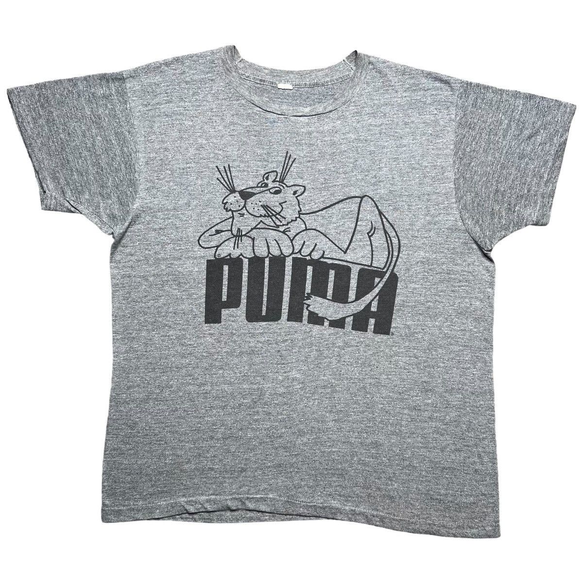 Puma × Vintage Vintage 1970s Puma Brand Pink Panther Cartoon T-Shirt Size US XL / EU 56 / 4 - 1 Thumbnail