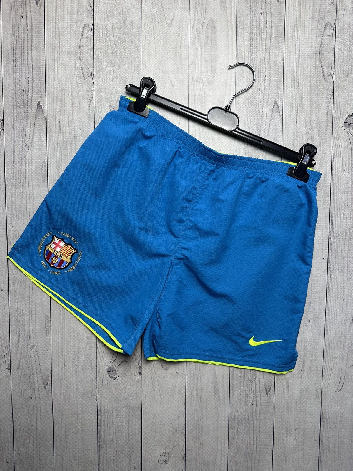 Vintage Nike Barcelona soccer shorts blue rare size S